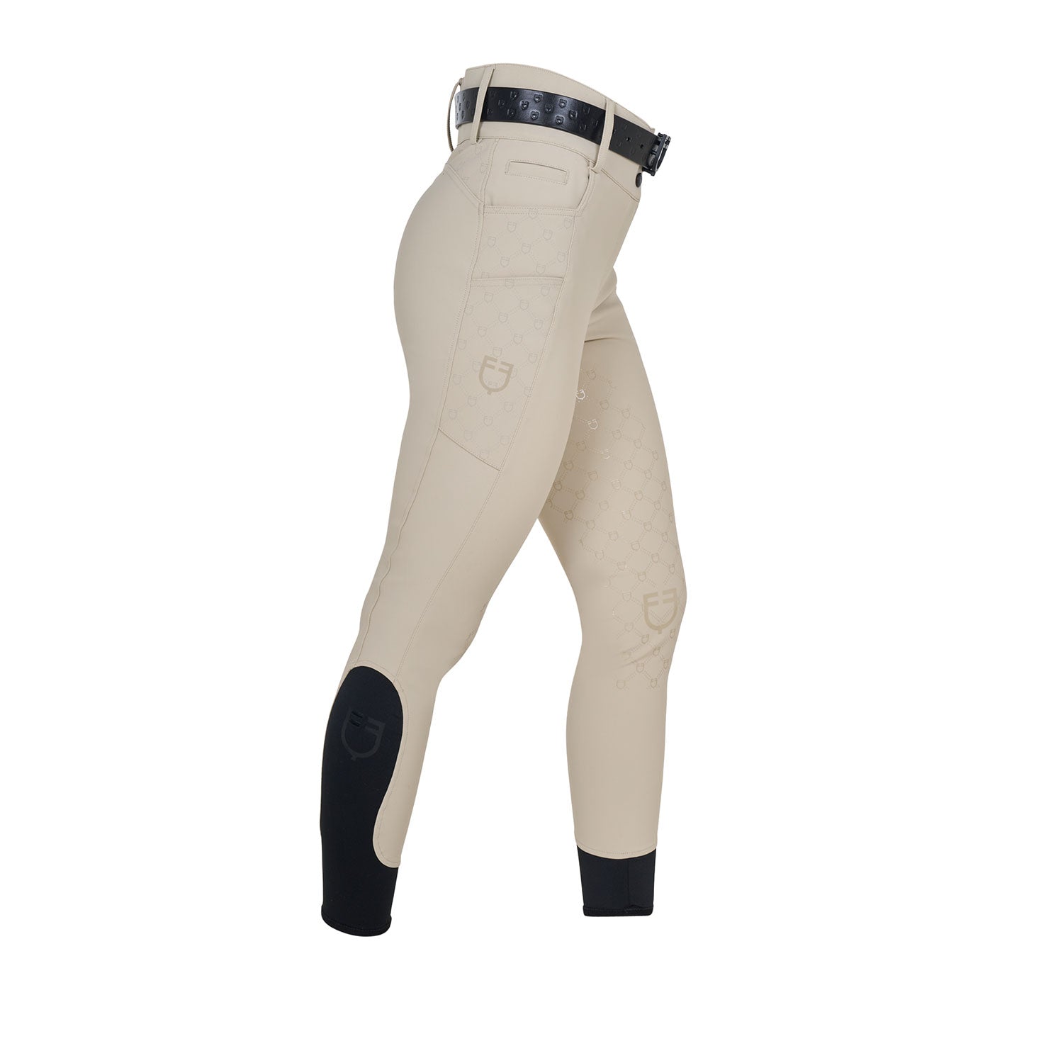 Equestro Pantaloni Donna a Vita Alta Monogram