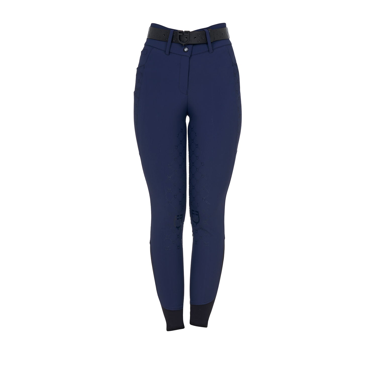 Equestro Pantaloni Donna a Vita Alta Monogram