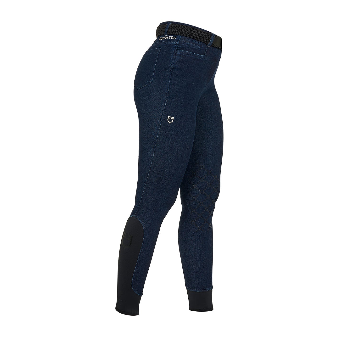 Equestro Pantaloni Donna in Tessuto Denim