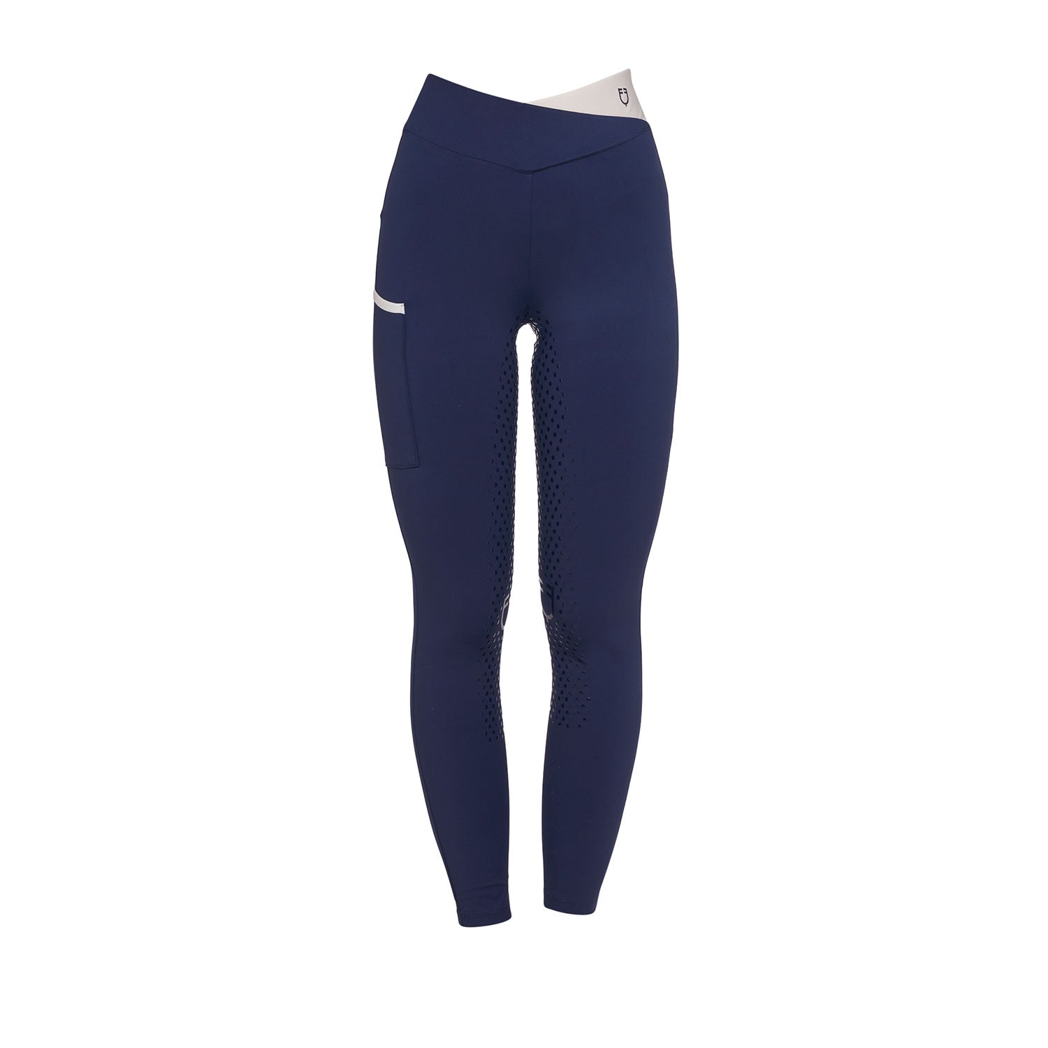 Equestro Leggings Donna Full Grip Bicolore
