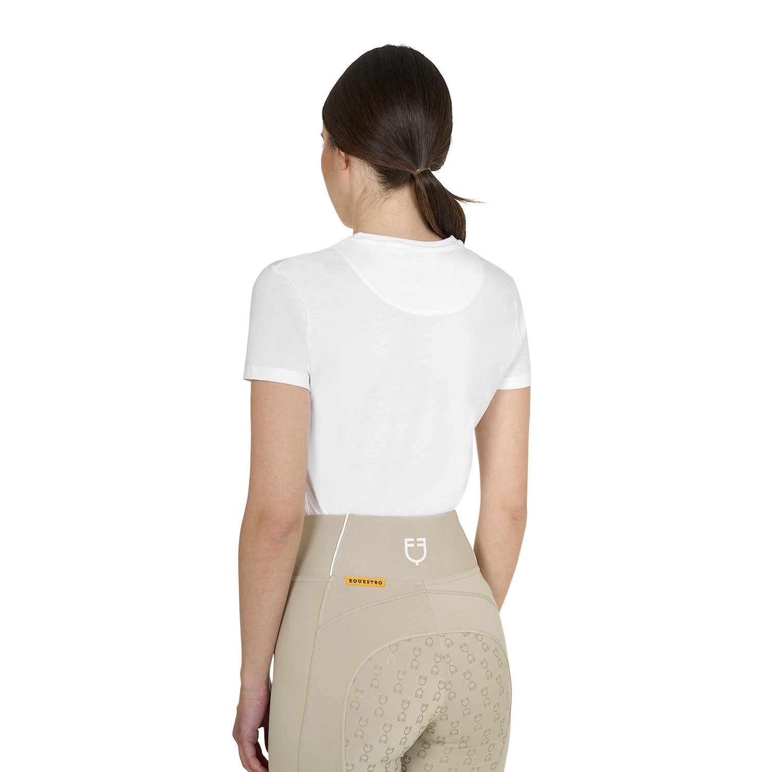 Equestro T Shirt Donna Horse Palm in Cotone