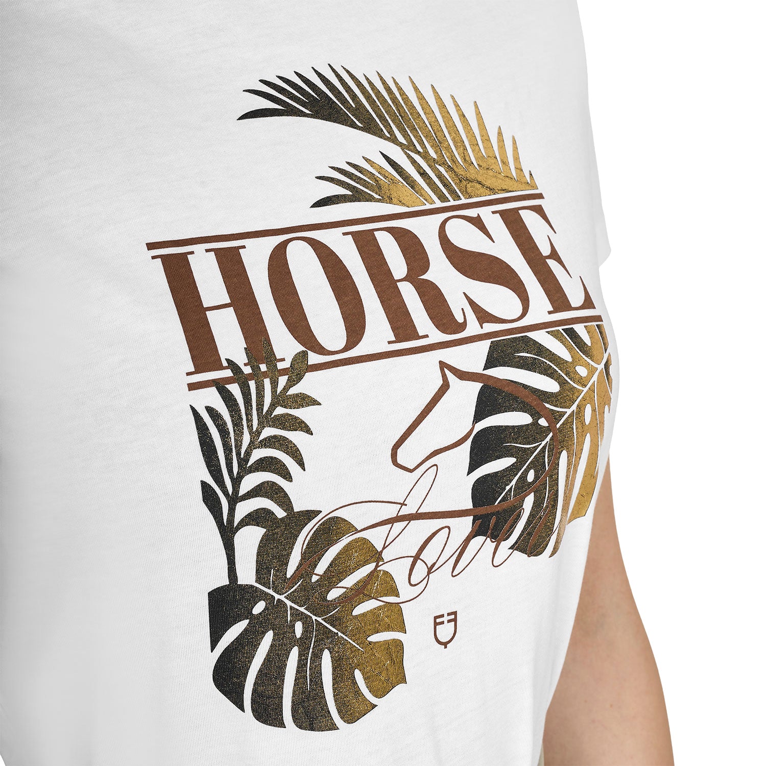 Equestro T Shirt Donna Horse Palm in Cotone