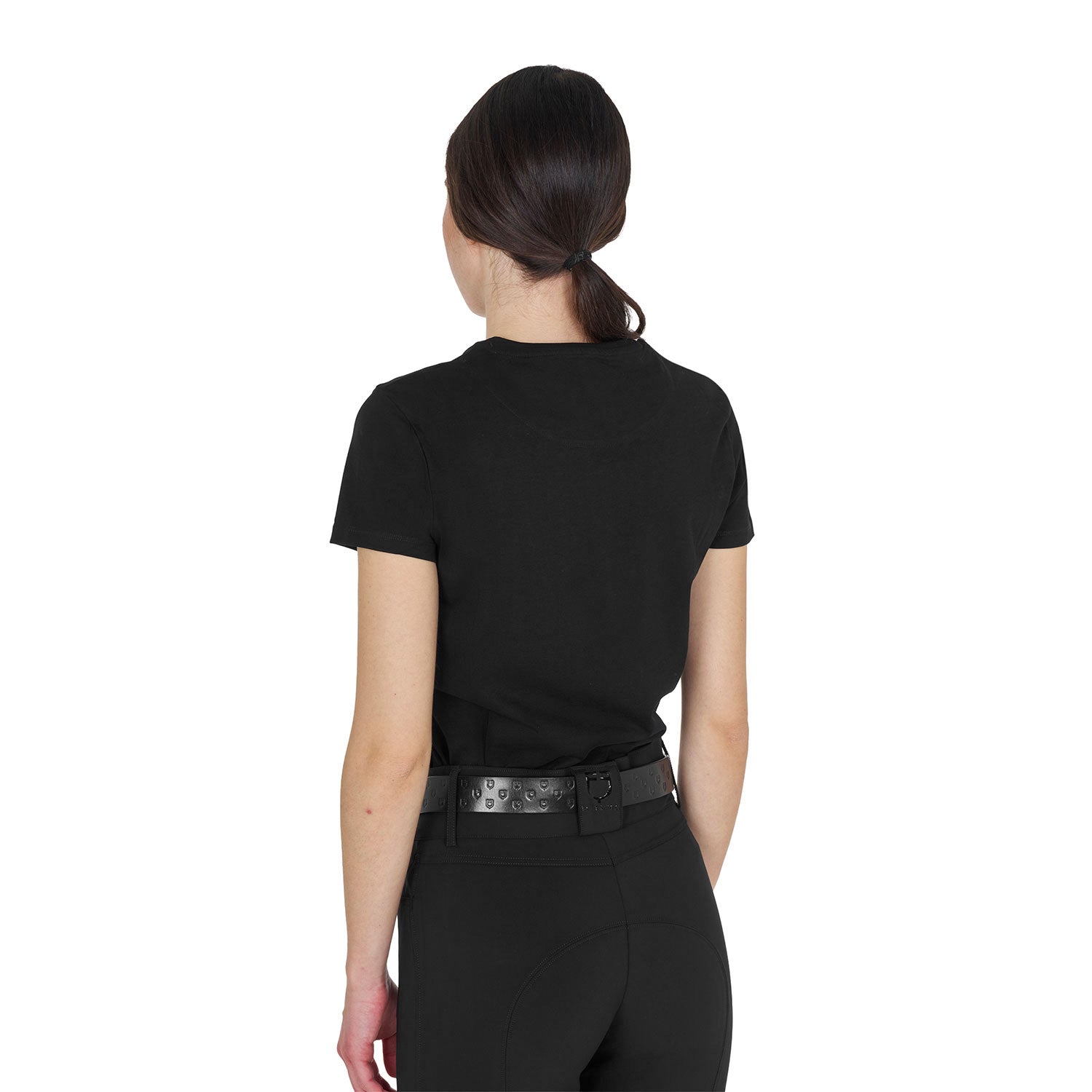 Equestro T Shirt Donna in Cotone Logo Laminato