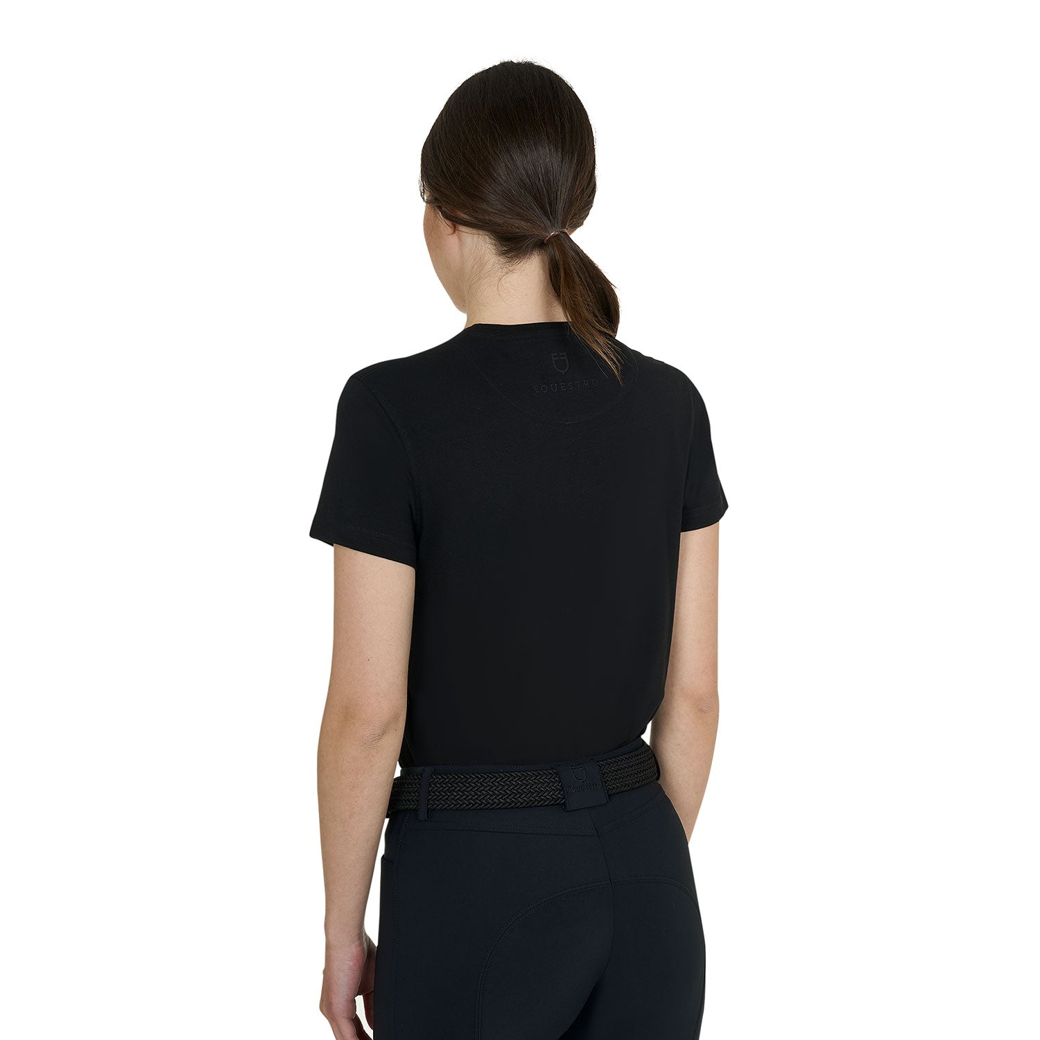 Equestro T Shirt Donna Elegant in Cotone