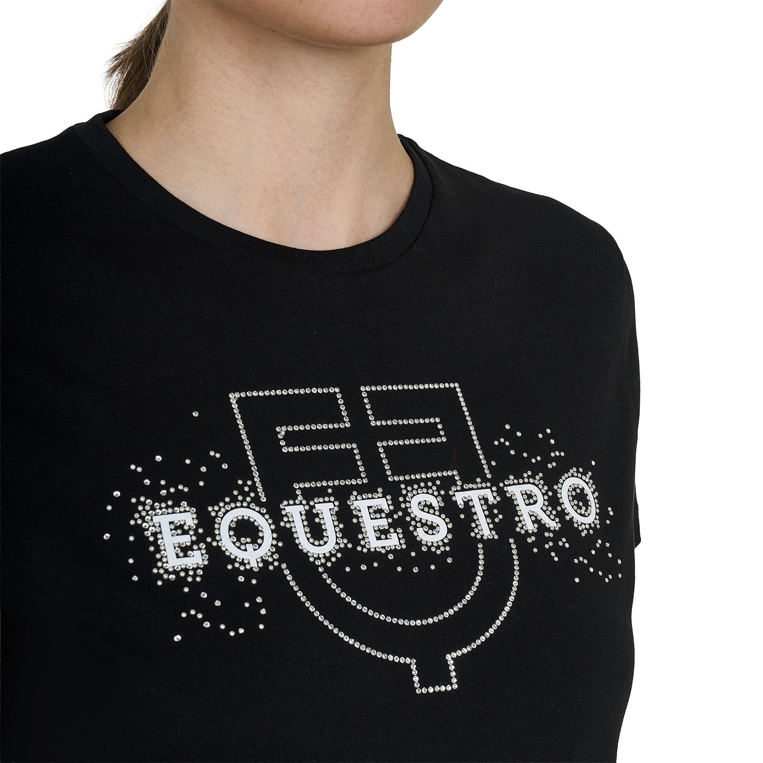 Equestro T Shirt Donna Elegant in Cotone