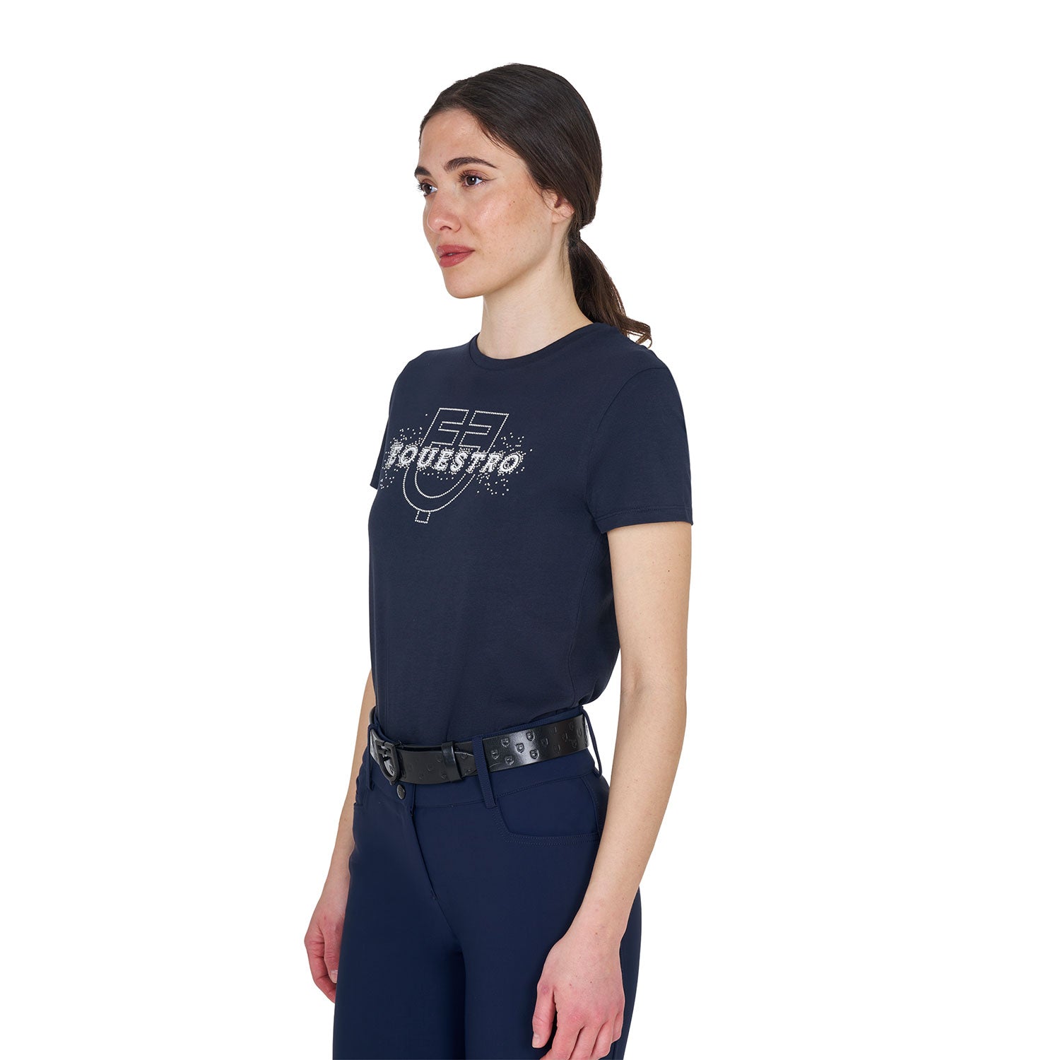 Equestro T Shirt Donna Elegant in Cotone