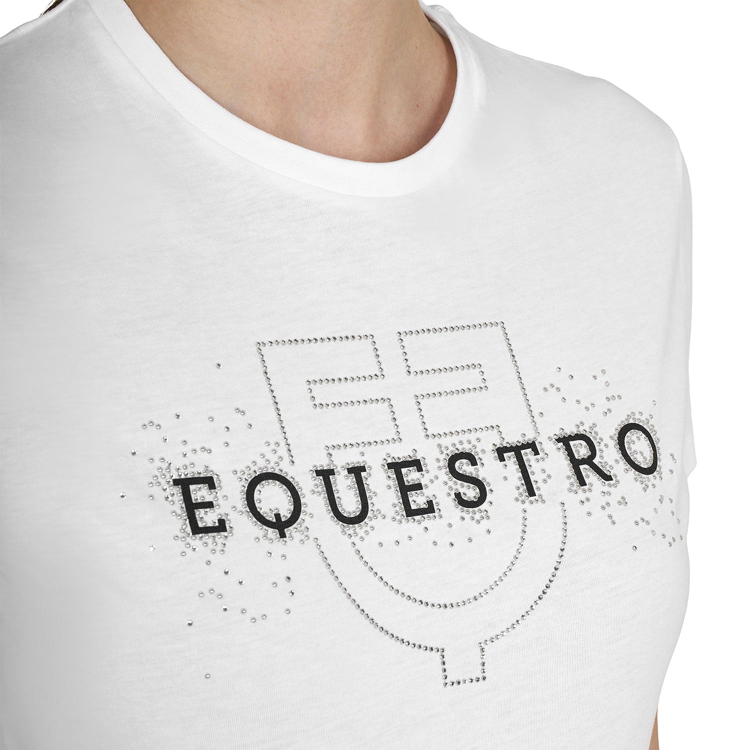 Equestro T Shirt Donna Elegant in Cotone