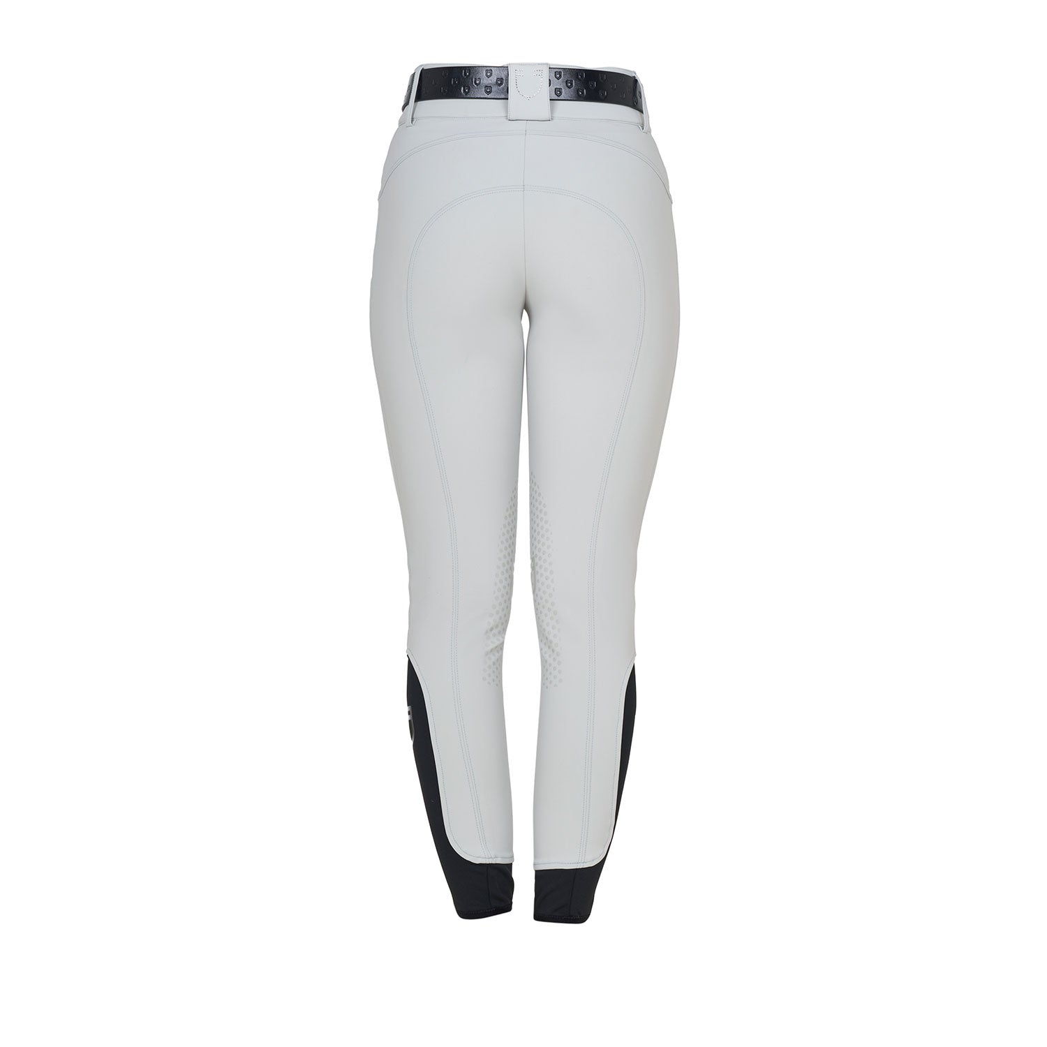 Equestro Pantaloni Donna a Vita Alta Logo in Strass