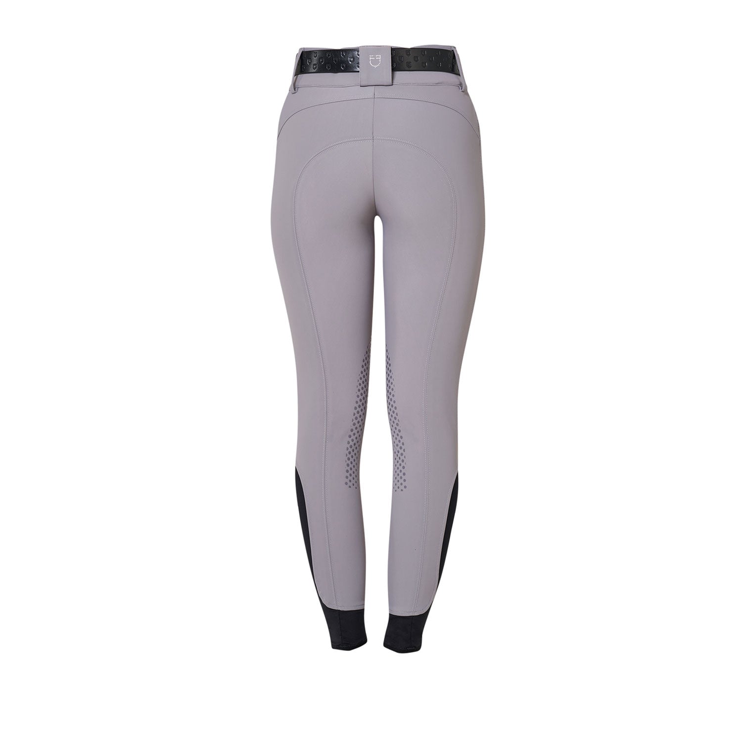 Equestro Pantaloni Donna a Vita Alta Logo in Strass