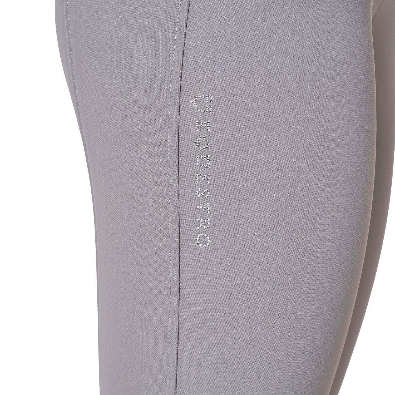 Equestro Pantaloni Donna a Vita Alta Logo in Strass