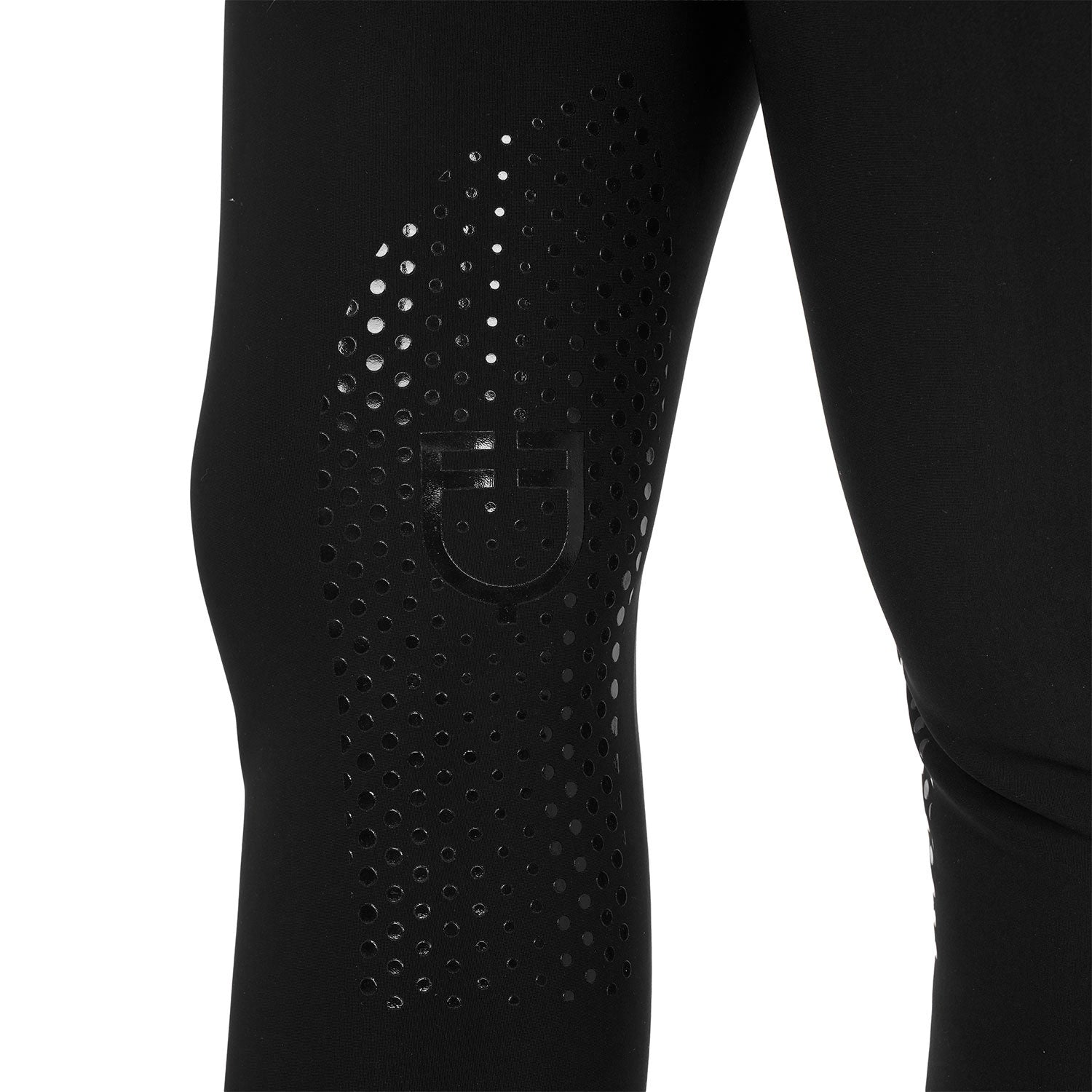 Equestro Pantaloni Donna a Vita Alta Logo in Strass