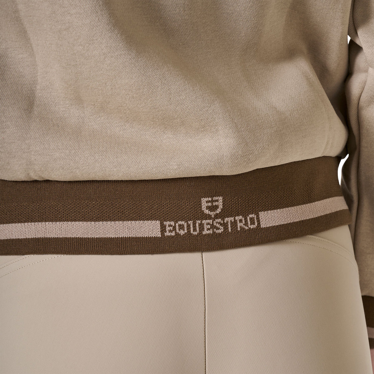 Equestro Felpa Donna con Cappuccio e Zip Frontale