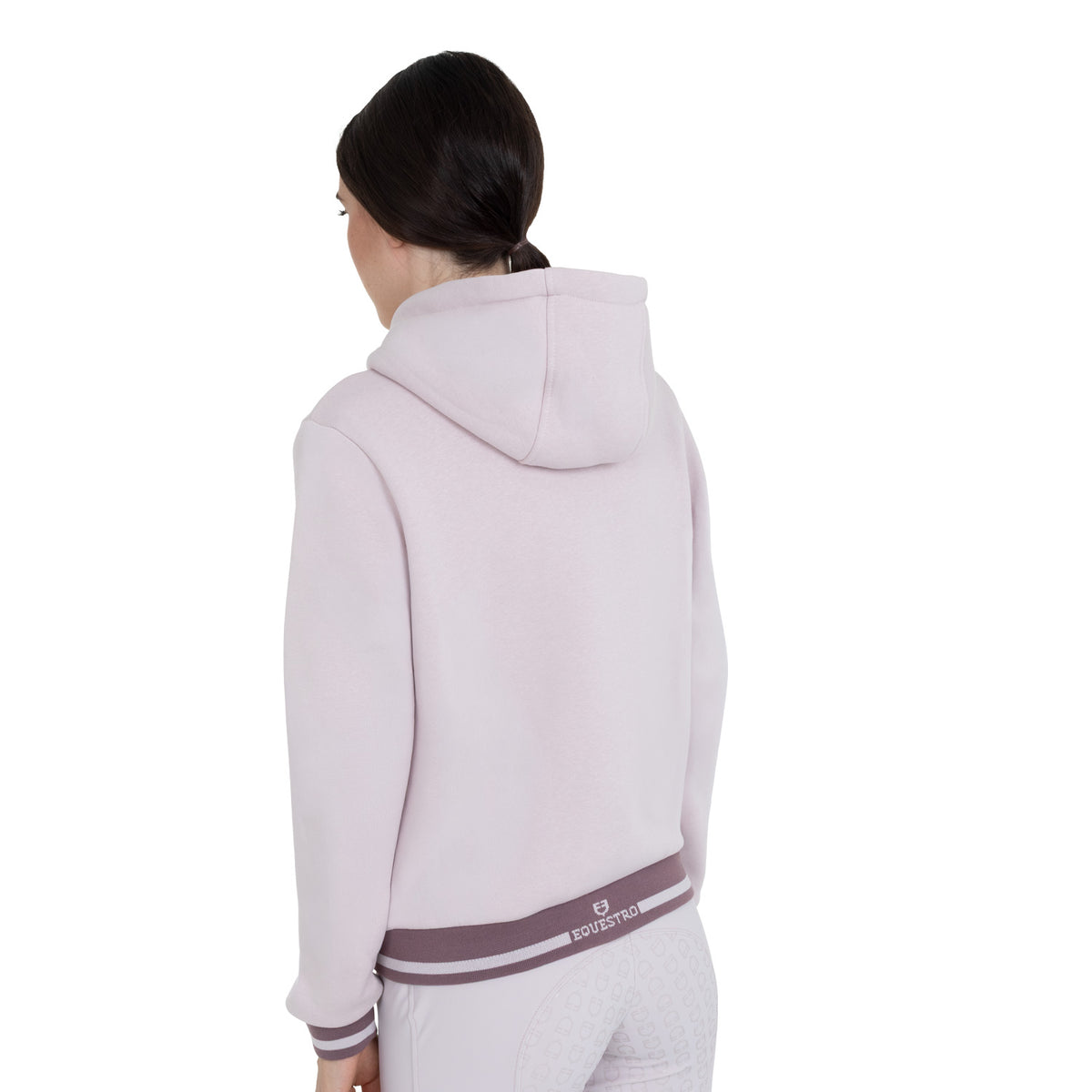 Equestro Felpa Donna con Cappuccio e Zip Frontale
