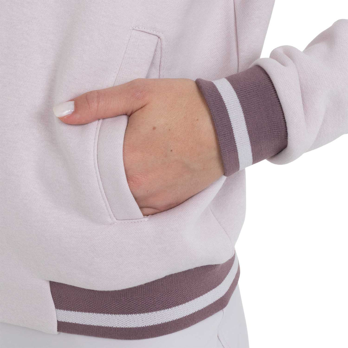 Equestro Felpa Donna con Cappuccio e Zip Frontale