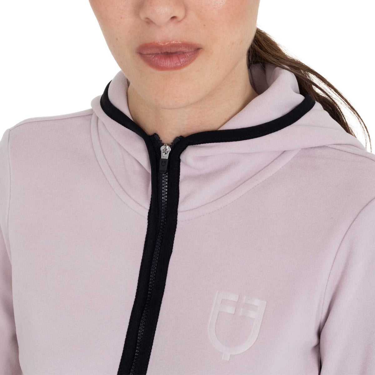 Equestro Felpa Donna in Pile con Zip