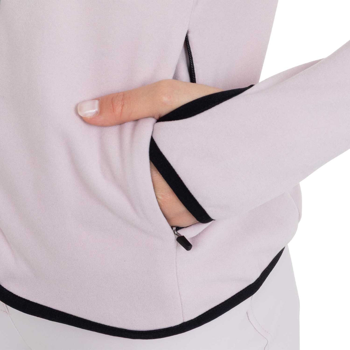 Equestro Felpa Donna in Pile con Zip