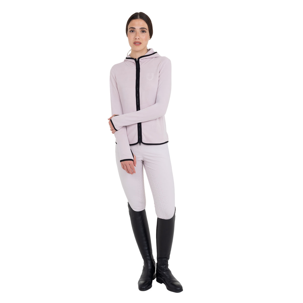 Equestro Felpa Donna in Pile con Zip