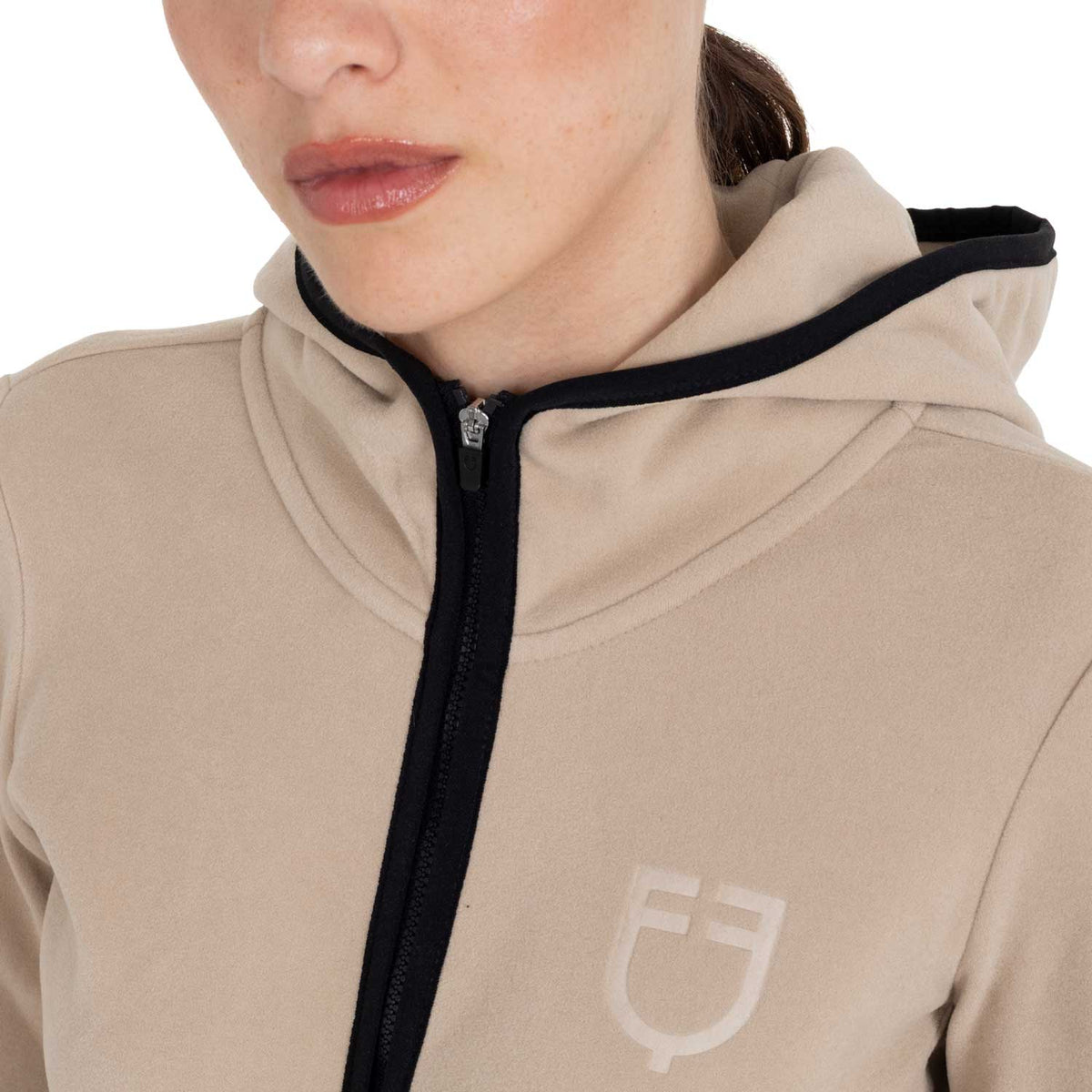 Equestro Felpa Donna in Pile con Zip