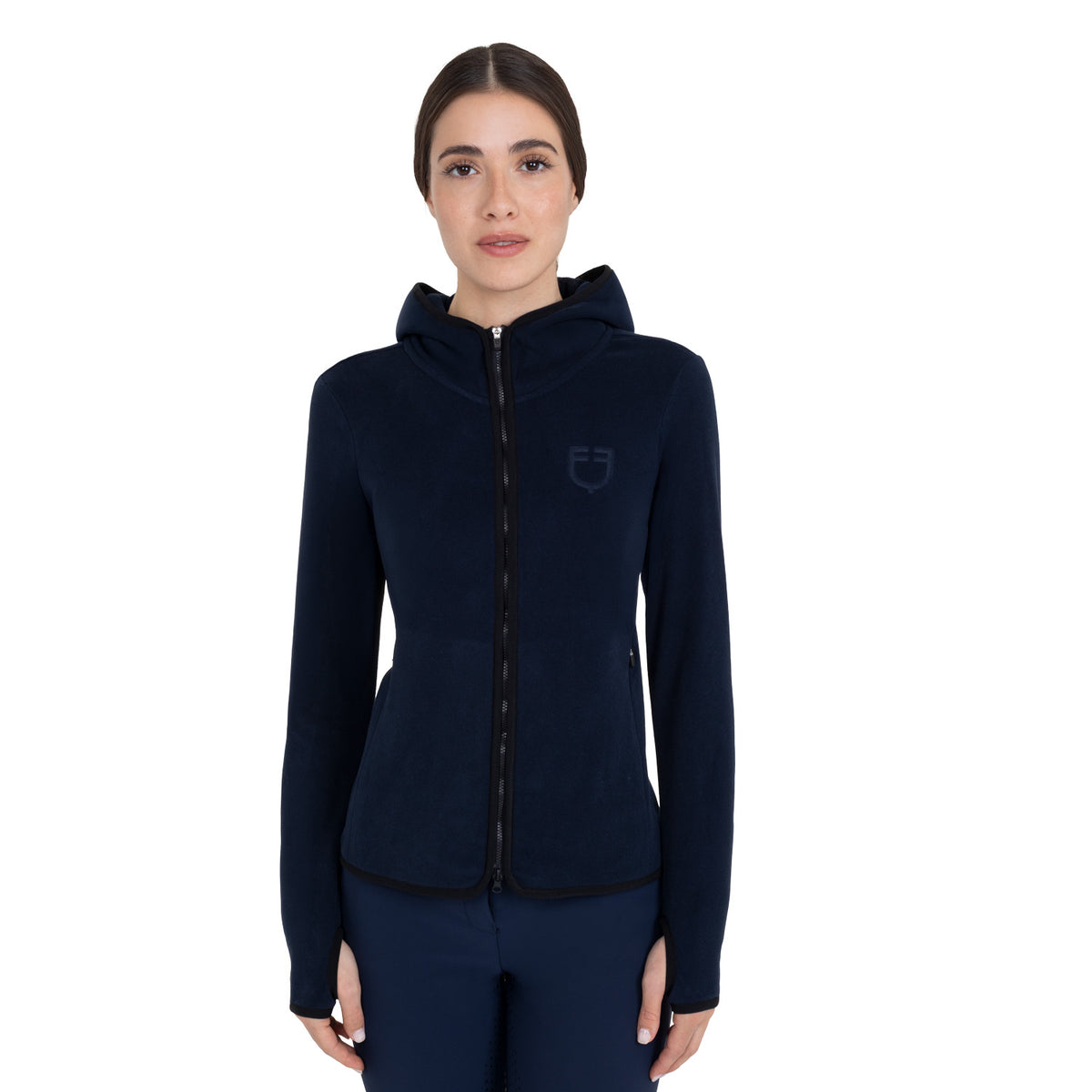 Equestro Felpa Donna in Pile con Zip
