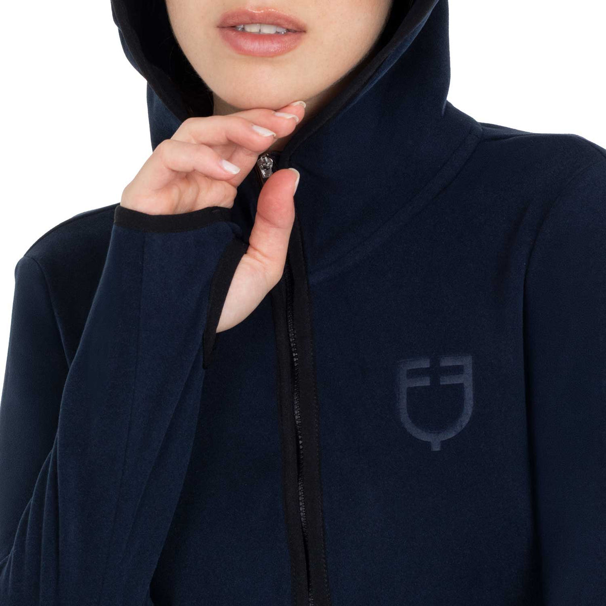 Equestro Felpa Donna in Pile con Zip