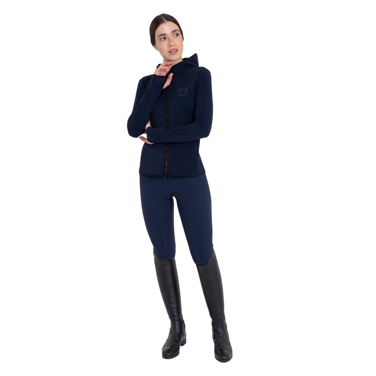 Equestro Felpa Donna in Pile con Zip