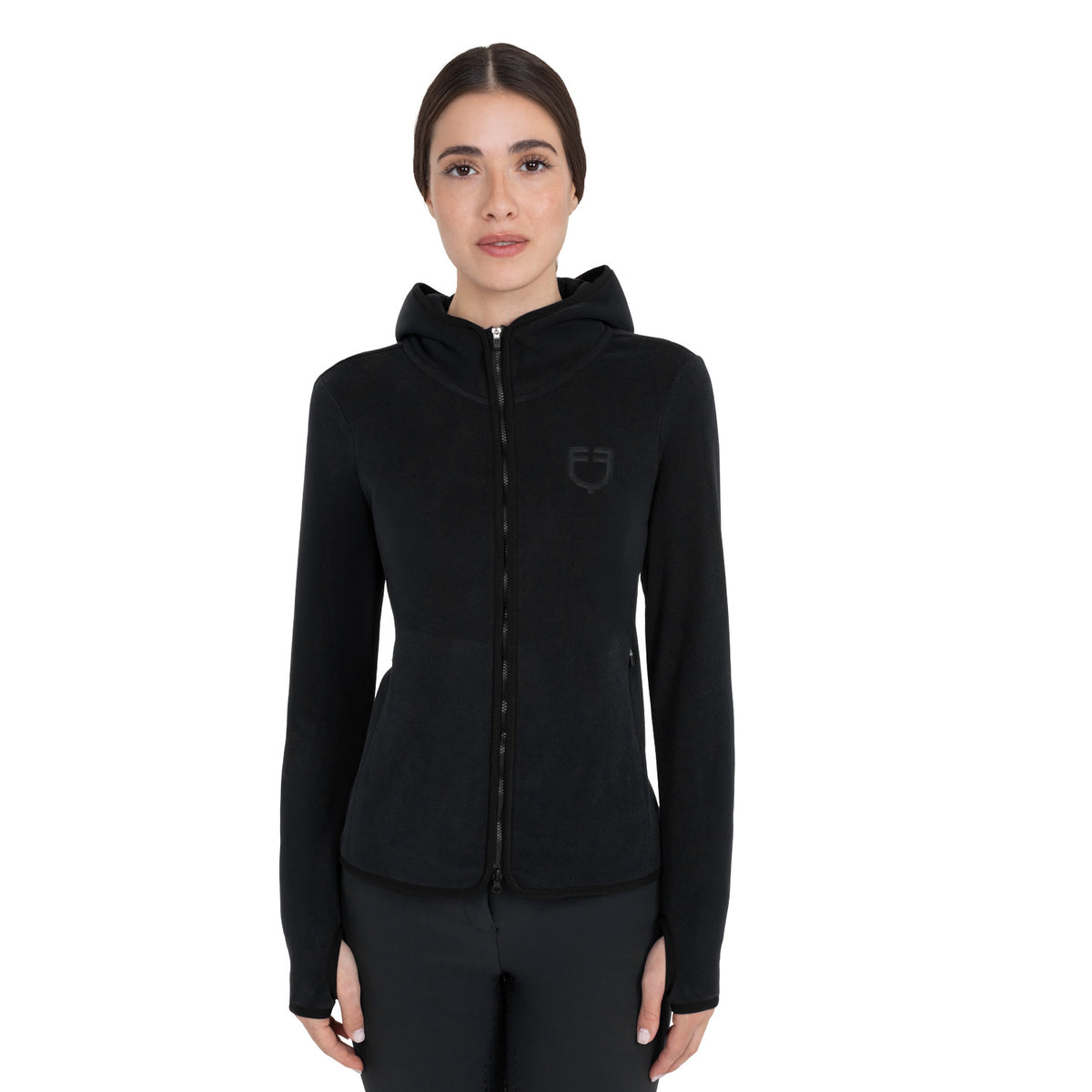 Equestro Felpa Donna in Pile con Zip