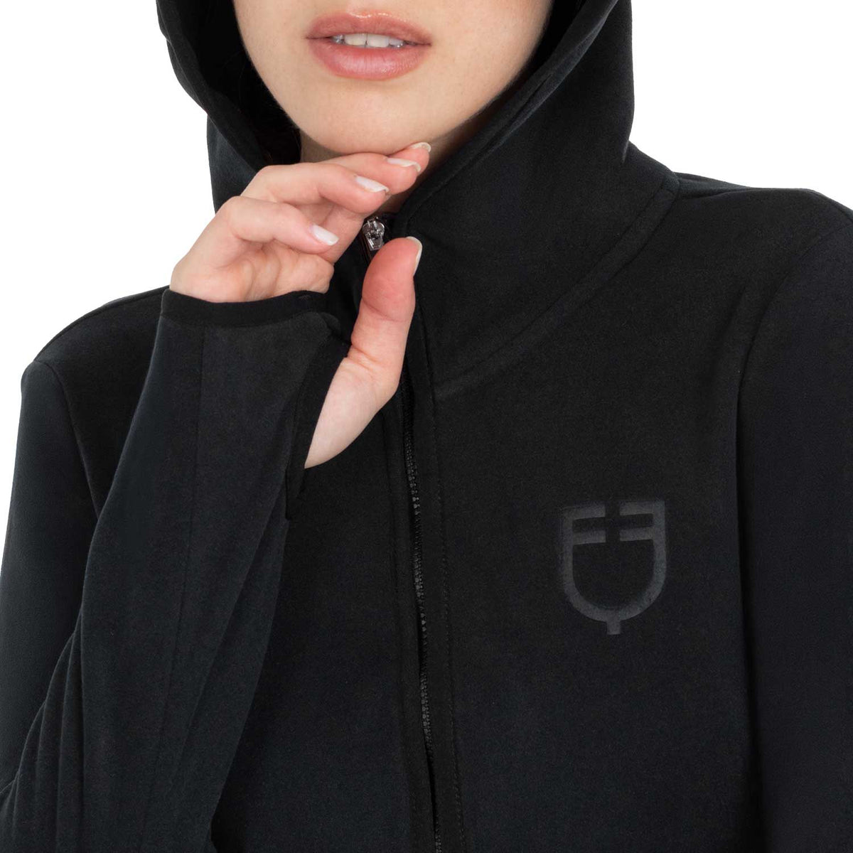 Equestro Felpa Donna in Pile con Zip
