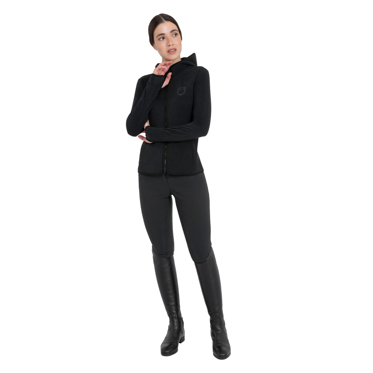 Equestro Felpa Donna in Pile con Zip