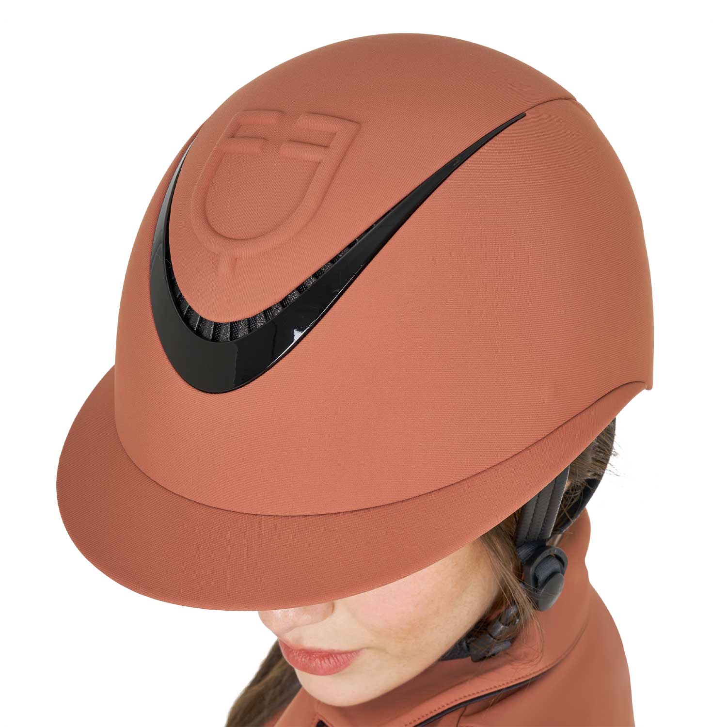 Equestro Cap Donna con Visiera Larga e Logo Embossed Omologazione En