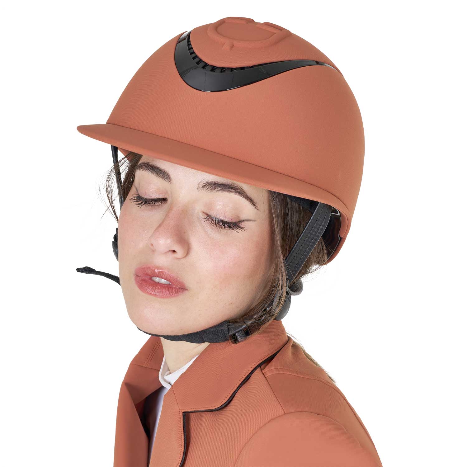 Equestro Cap Donna con Visiera Larga e Logo Embossed Omologazione En