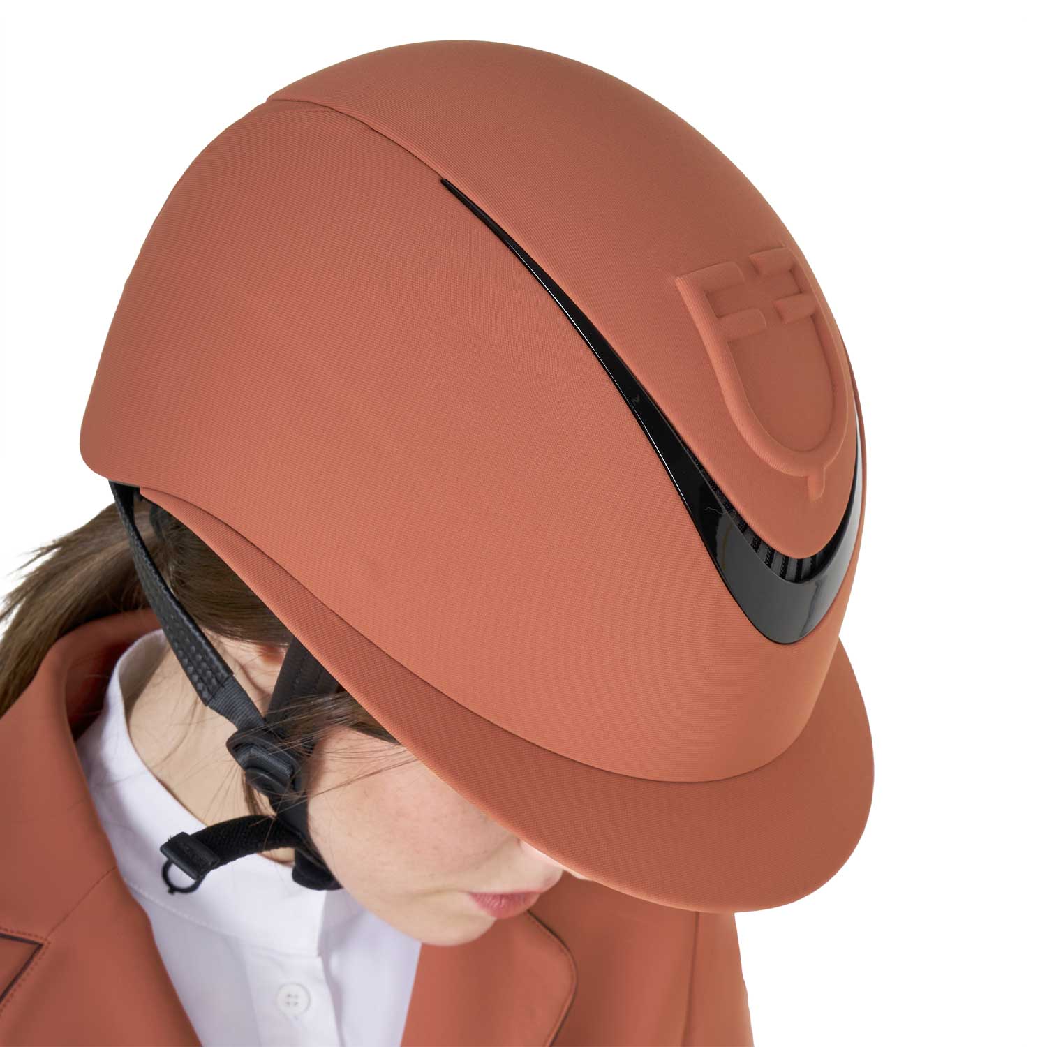 Equestro Cap Donna con Visiera Larga e Logo Embossed Omologazione En