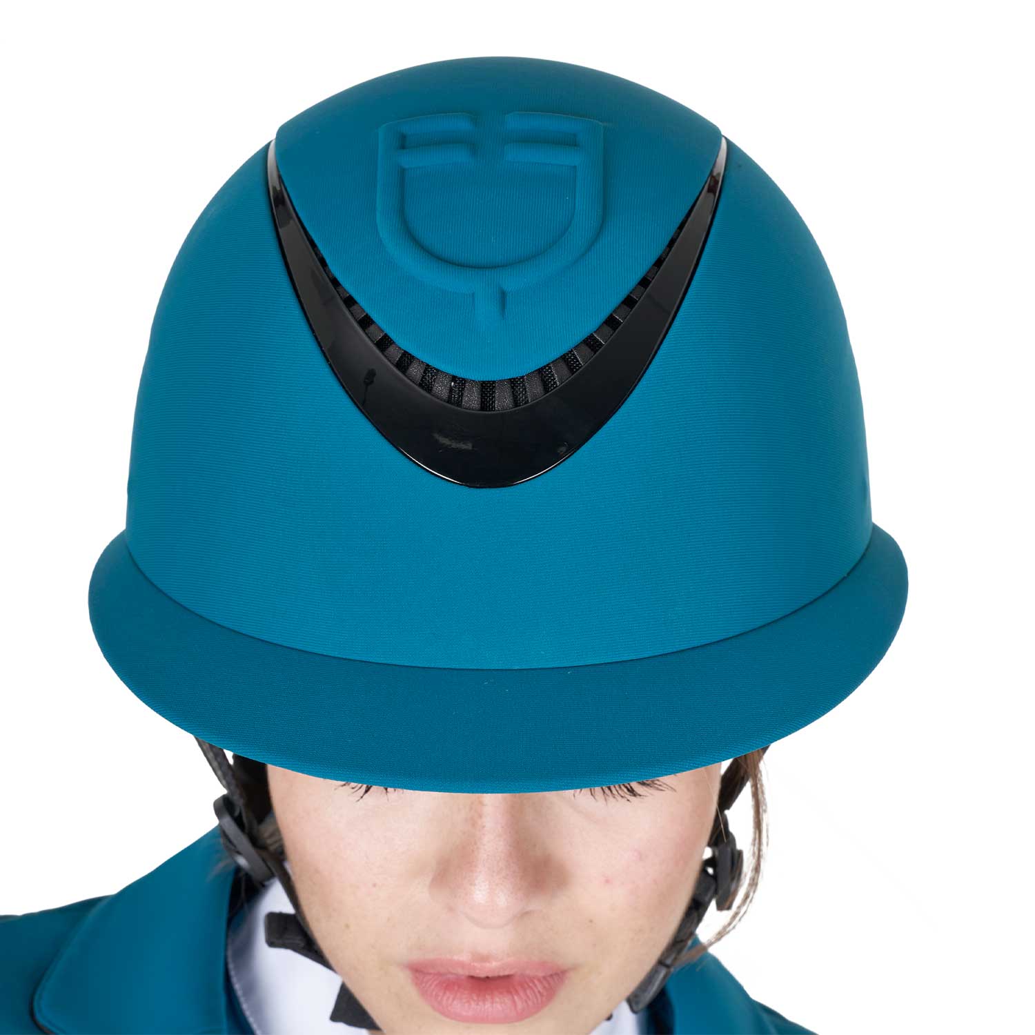 Equestro Cap Donna con Visiera Larga e Logo Embossed Omologazione En