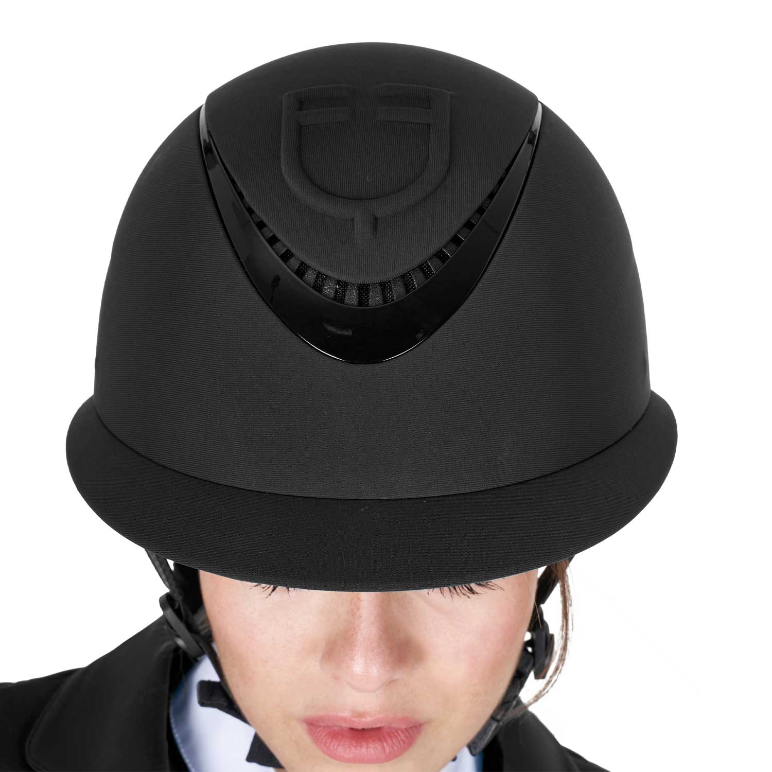 Equestro Cap Donna con Visiera Larga e Logo Embossed Omologazione En
