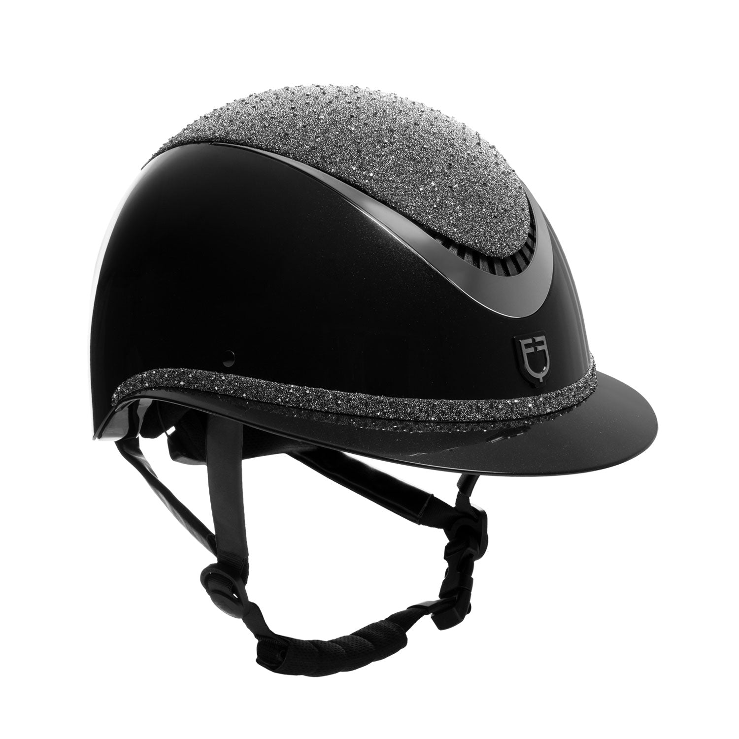 Equestro Cap con Visiera Larga e Brillantini Omologazione En