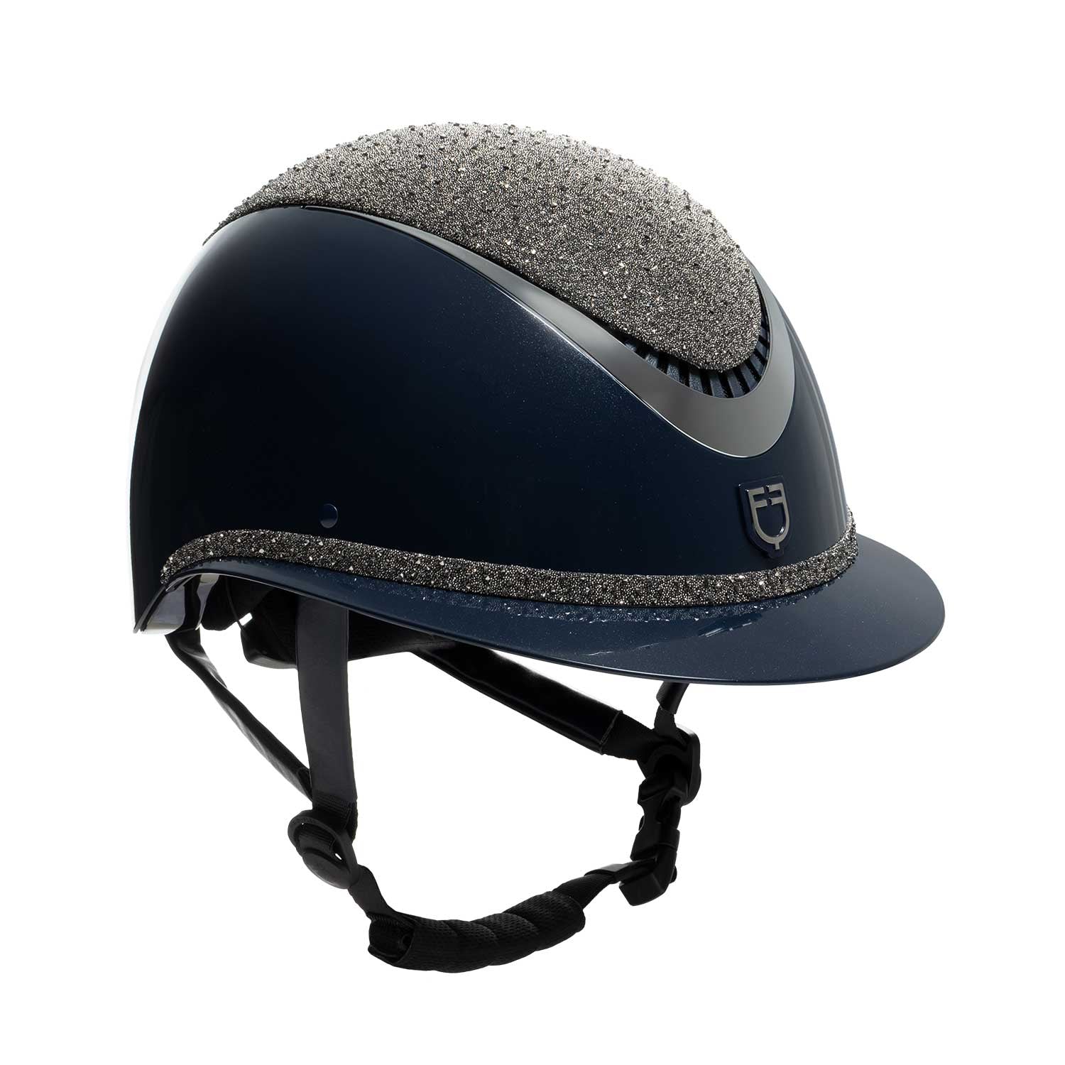 Equestro Cap con Visiera Larga e Brillantini Omologazione En