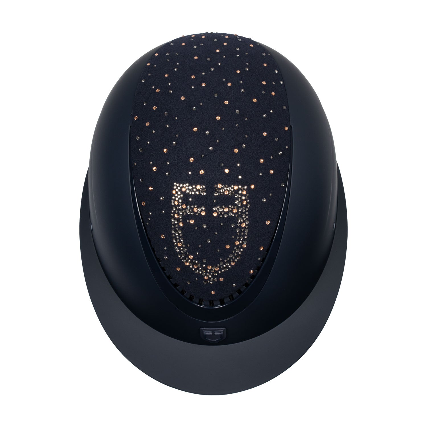 Equestro Cap Opaco Visiera Larga con Logo in Strass Omologazione En