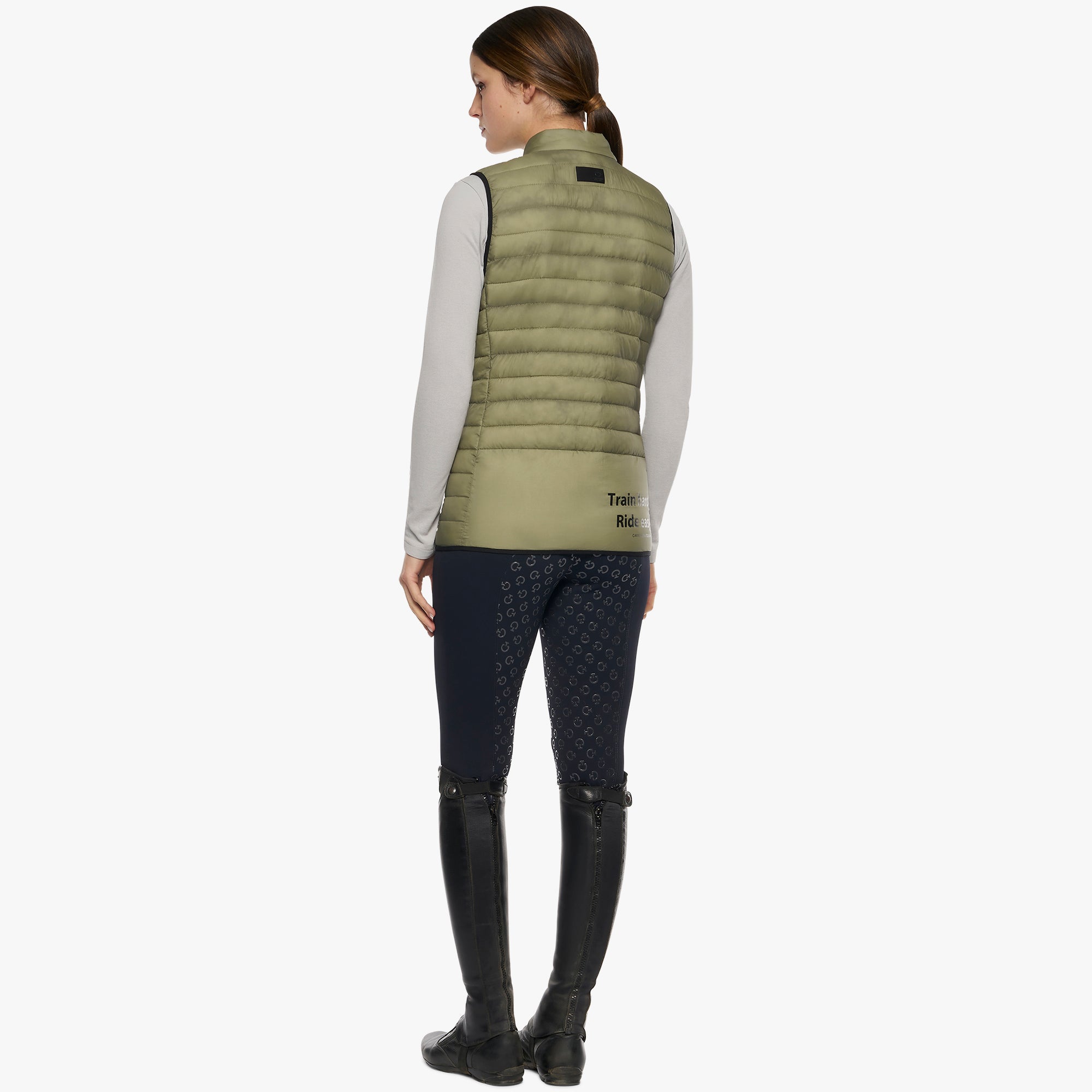 Gilet Smanicato Donna Cavalleria Toscana CT Team Red Stripe Quilted Vest