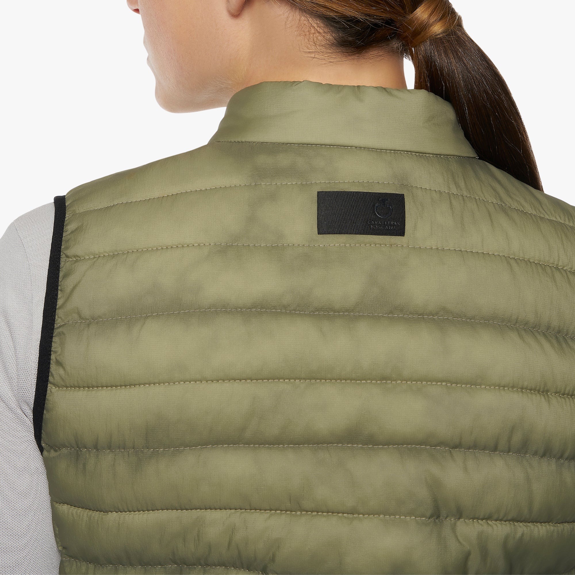 Gilet Smanicato Donna Cavalleria Toscana CT Team Red Stripe Quilted Vest