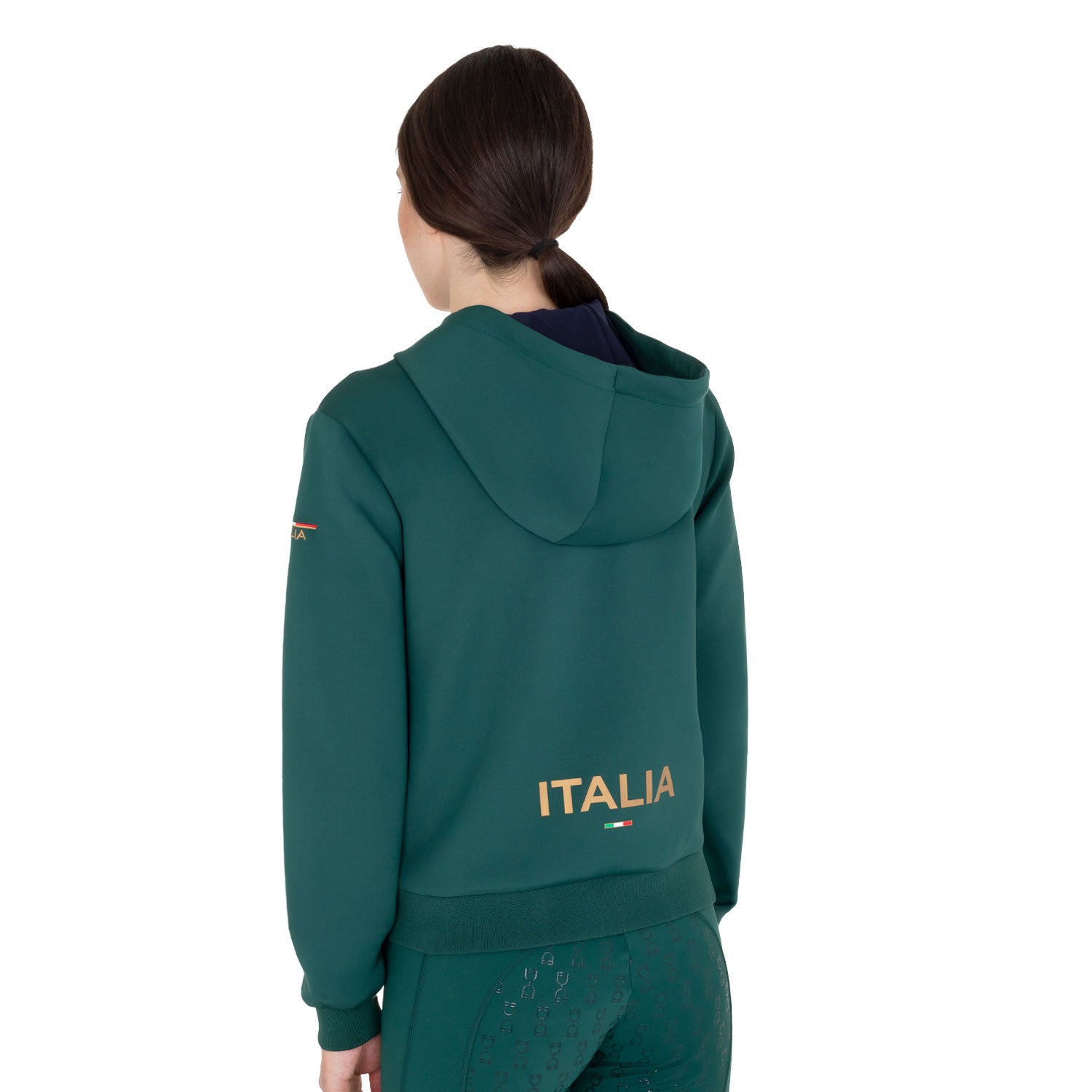 Felpa donna con cappuccio Equestro X FISE 100