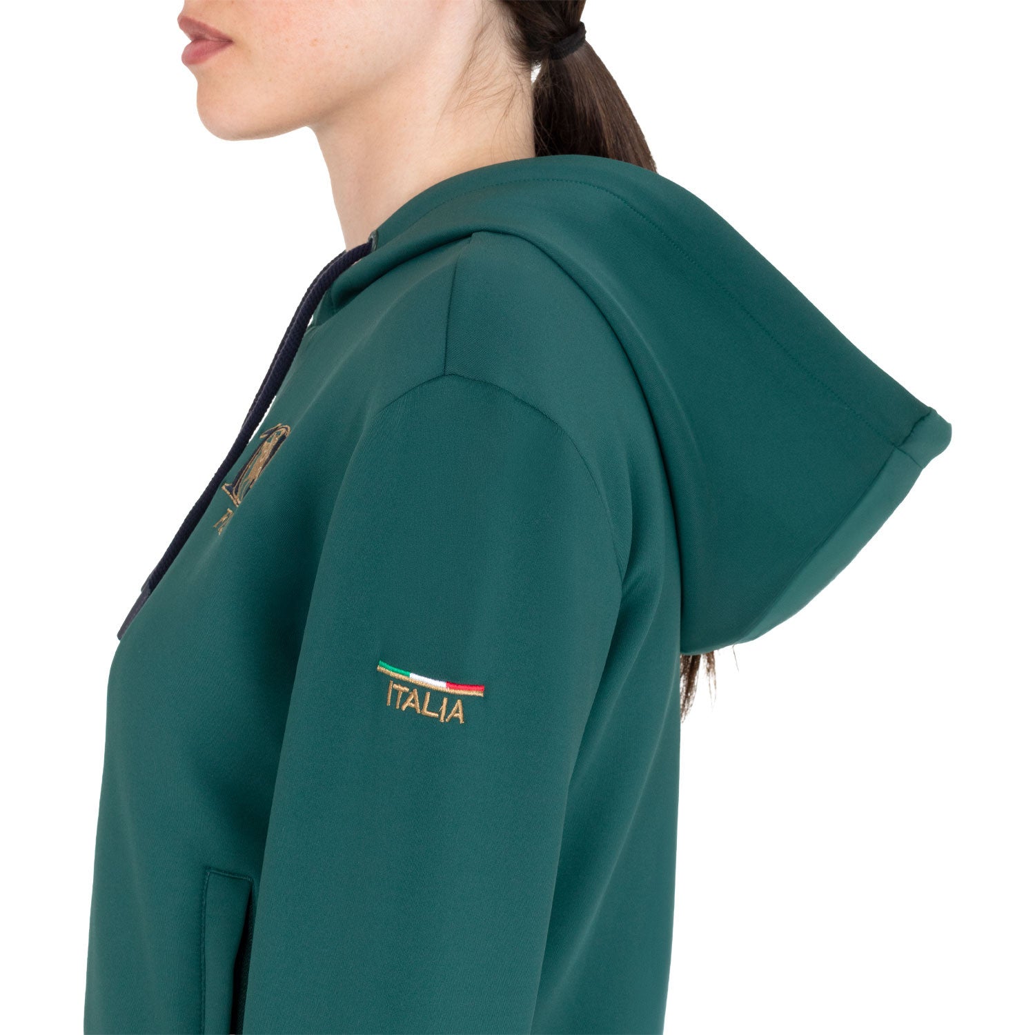 Felpa donna con cappuccio Equestro X FISE 100