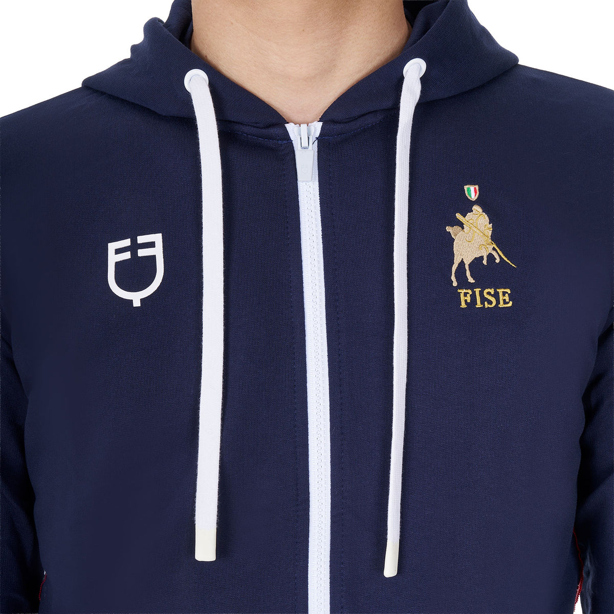 Equestro Felpa Uomo in Pile con Cappuccio X Fise