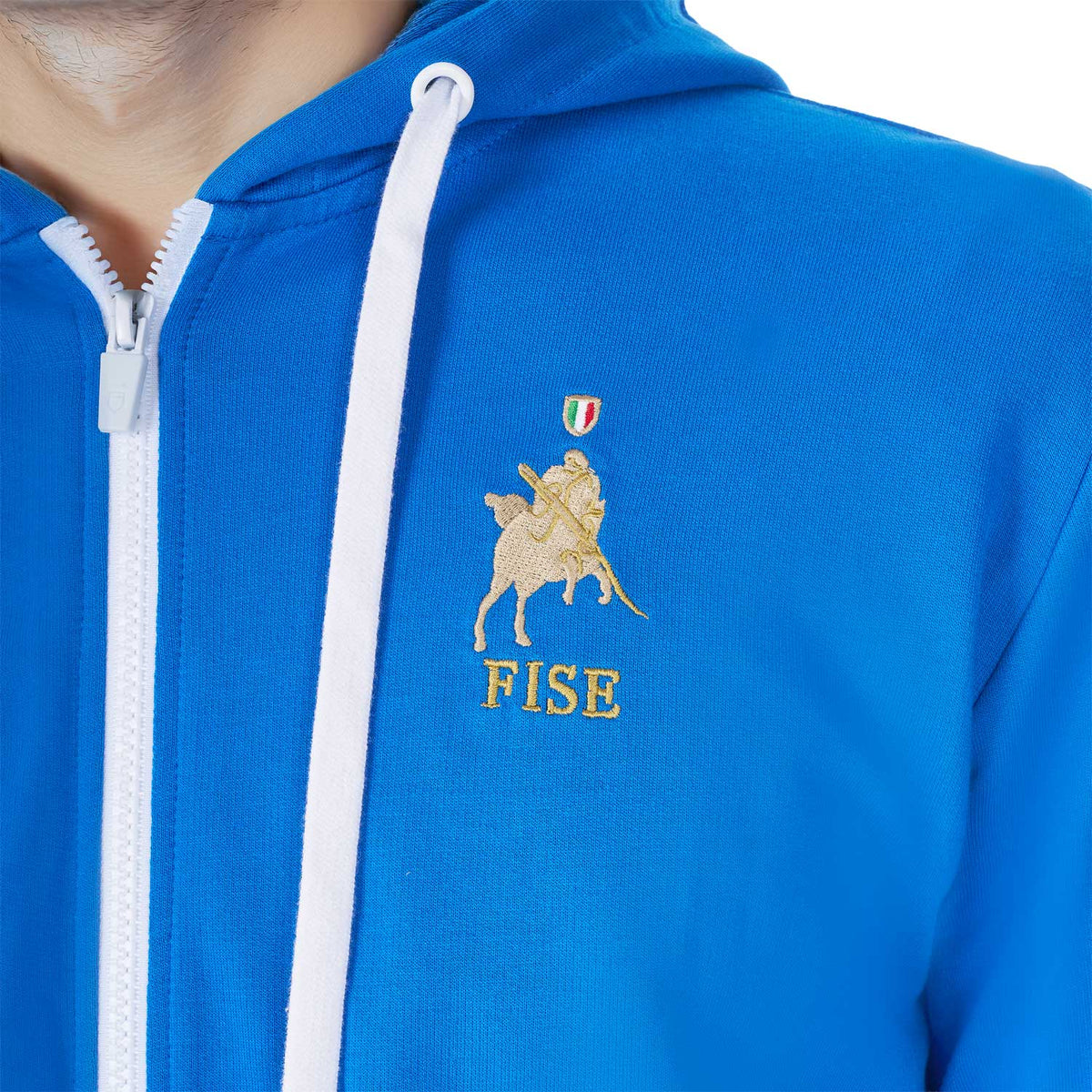 Equestro Felpa Uomo in Pile con Cappuccio X Fise