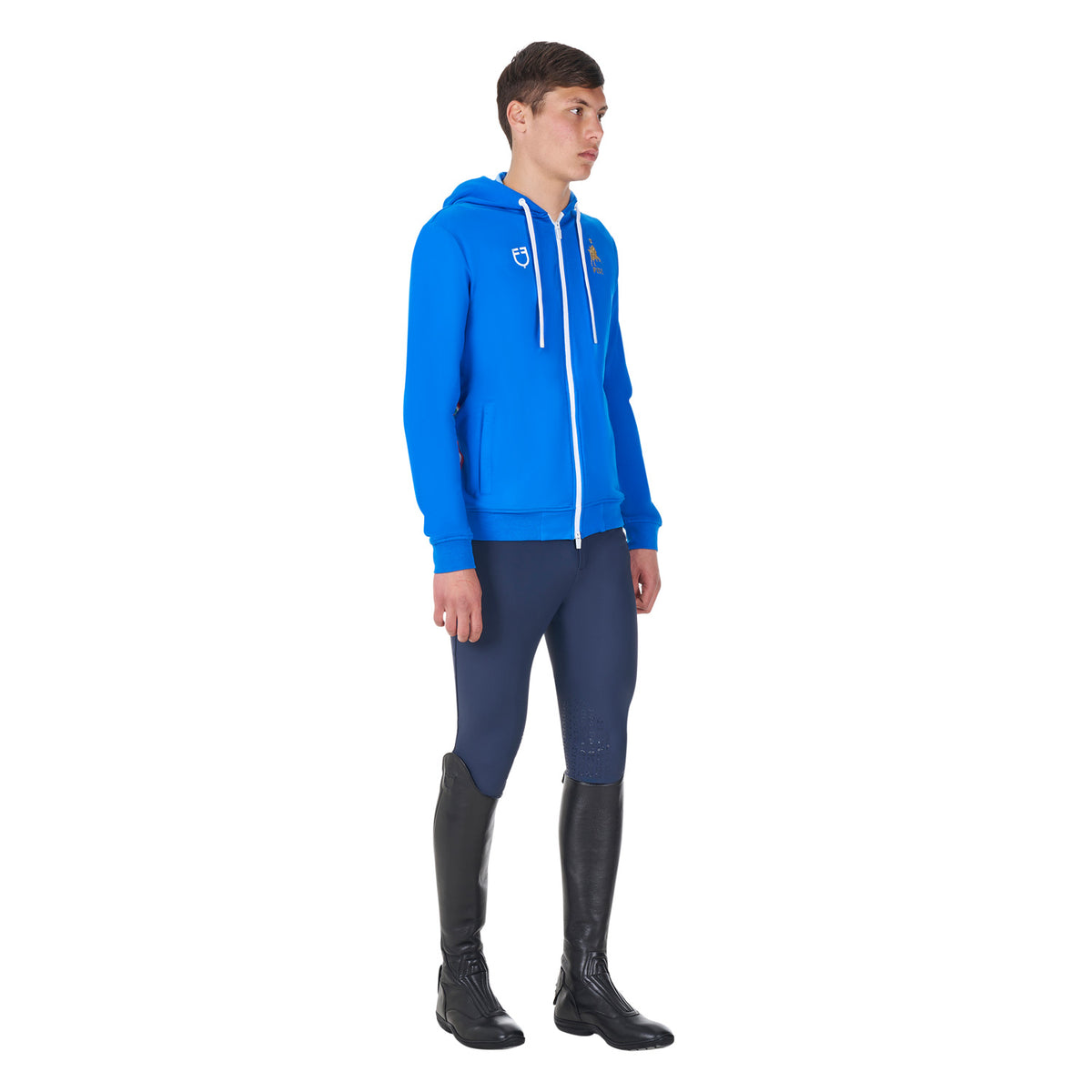 Equestro Felpa Uomo in Pile con Cappuccio X Fise
