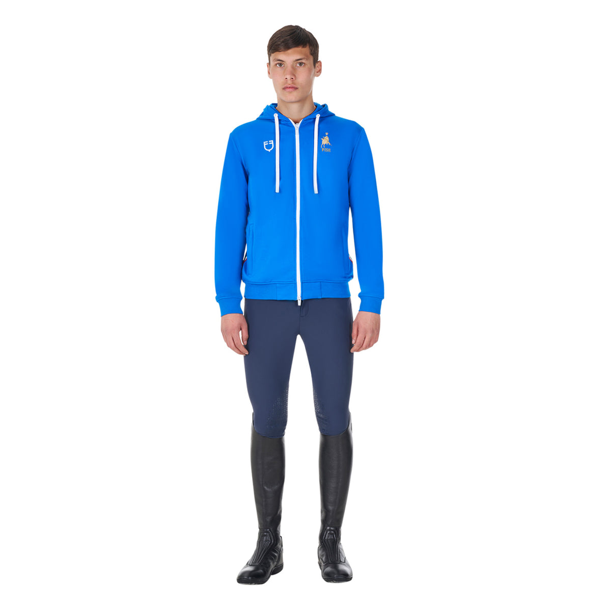 Equestro Felpa Uomo in Pile con Cappuccio X Fise