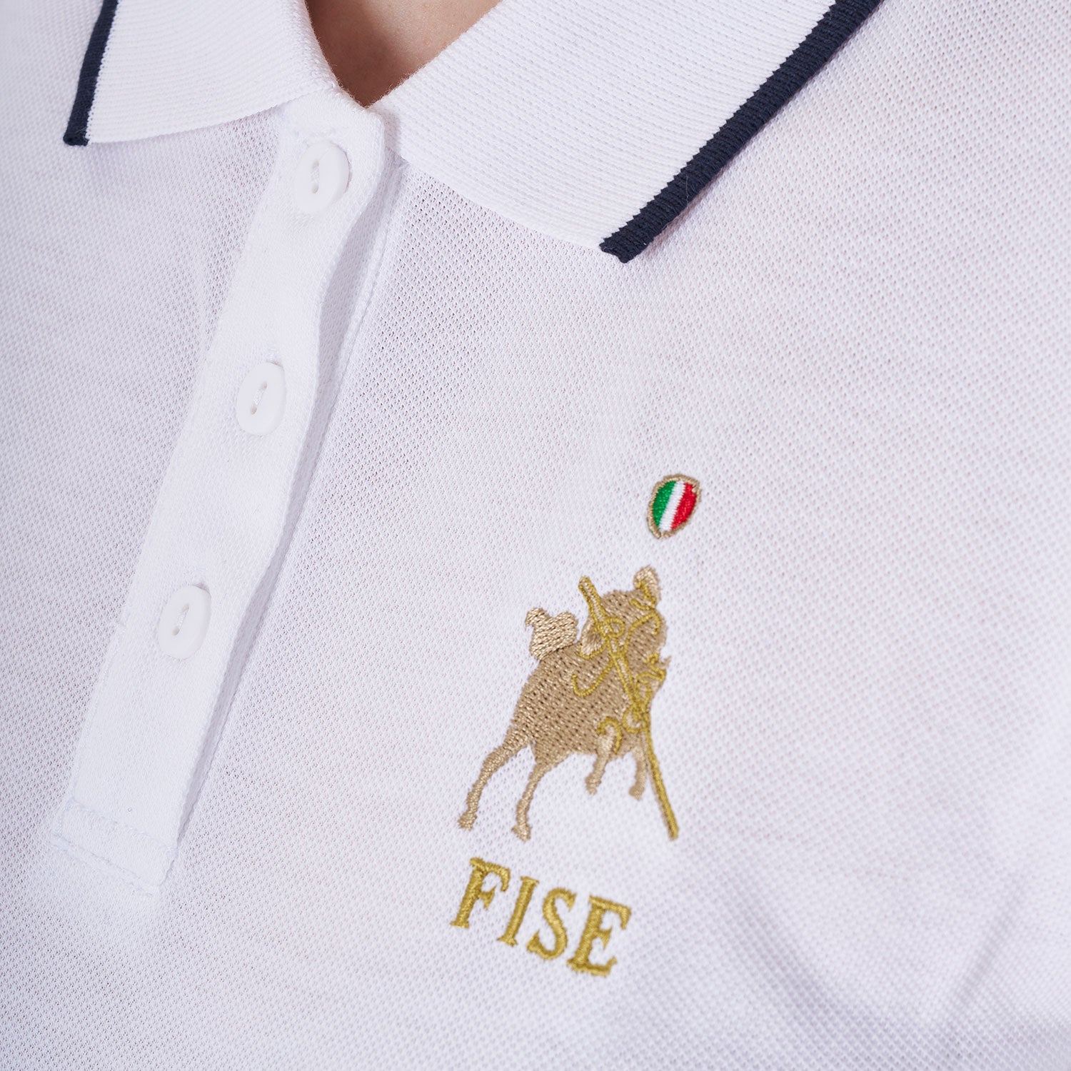 Polo donna tre bottoni Equestro X FISE