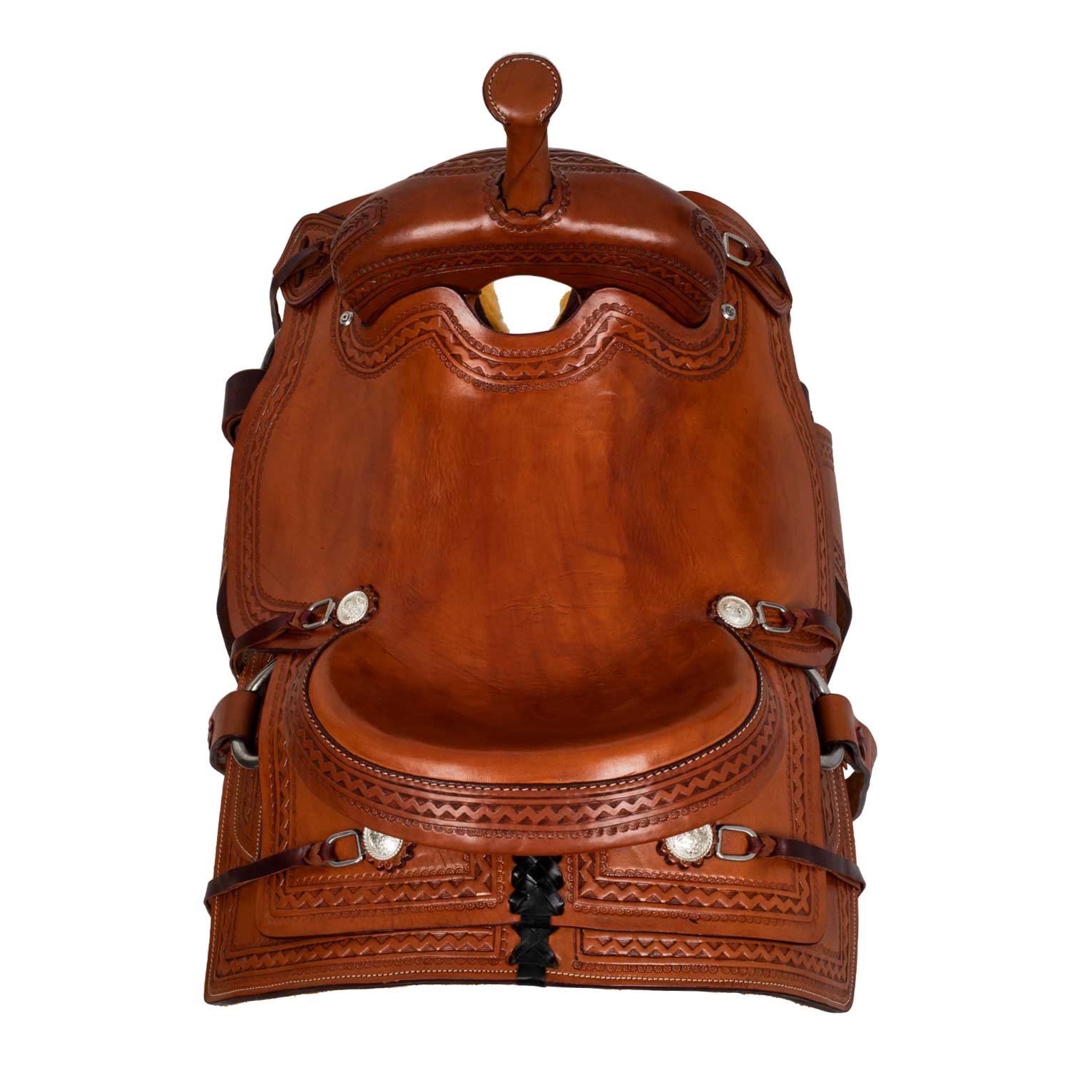Sella western modello wade con lavorazione border stamp