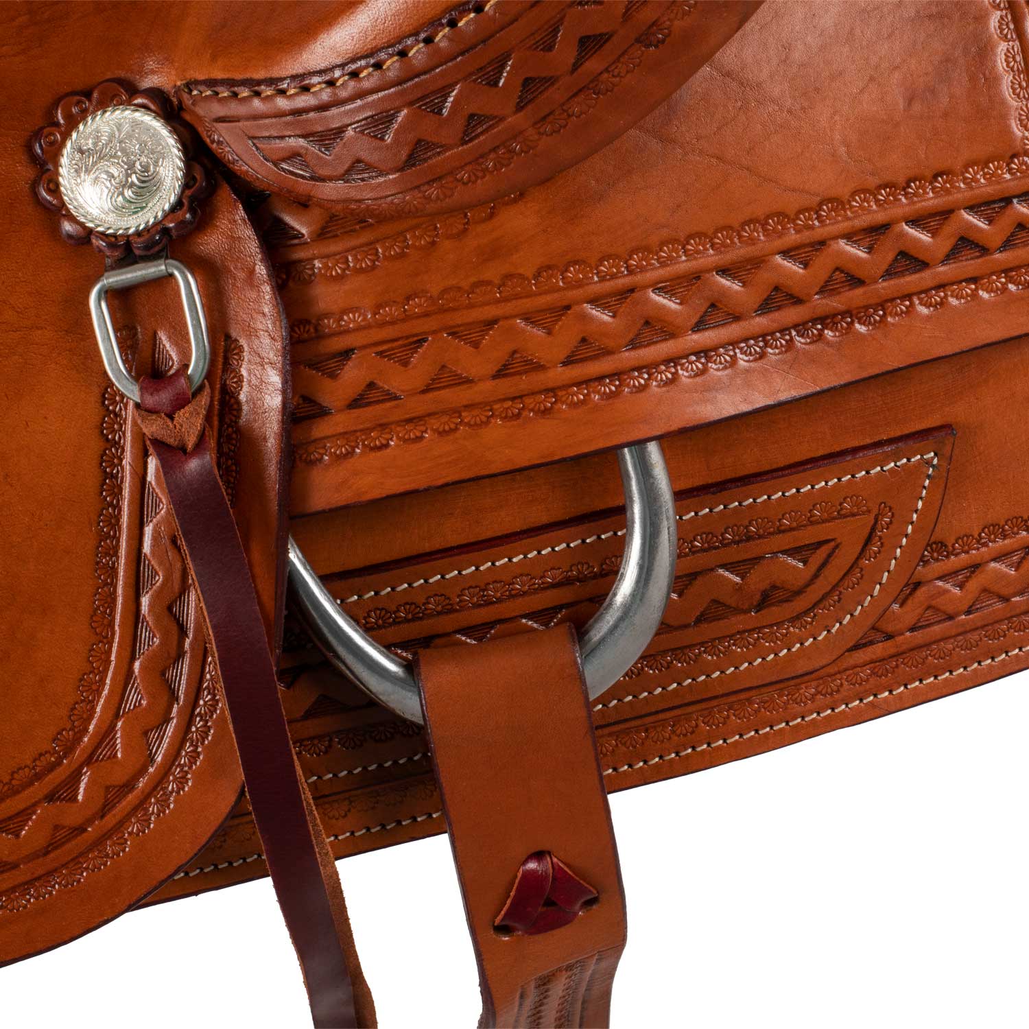 Sella western modello wade con lavorazione border stamp
