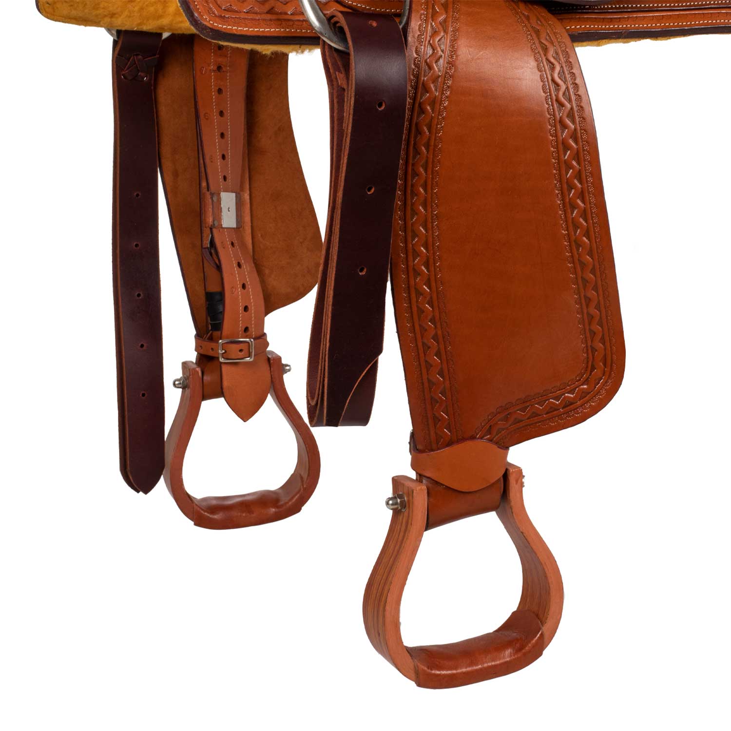 Sella western modello wade con lavorazione border stamp