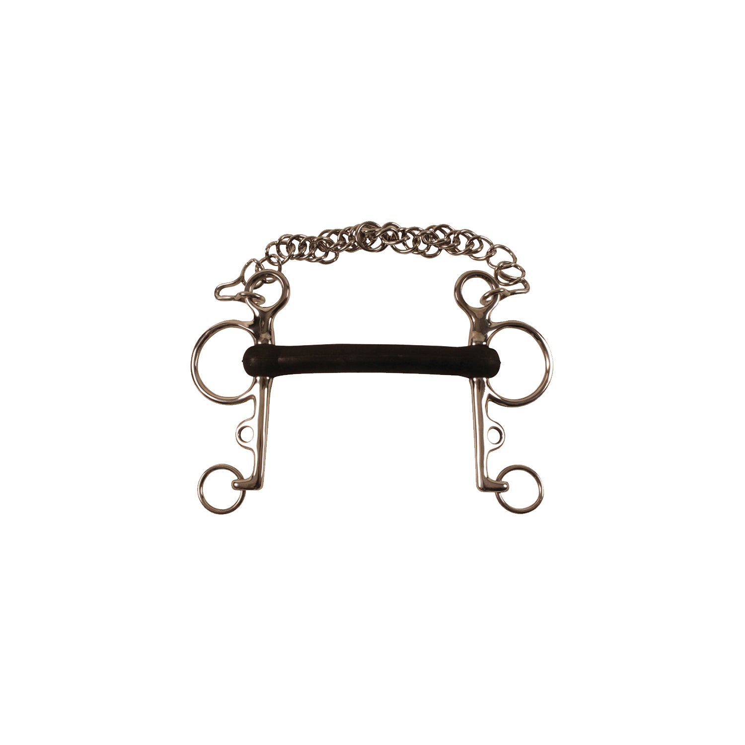 Umbria Equitazione Pelham Inox Intero Gomma Rigida