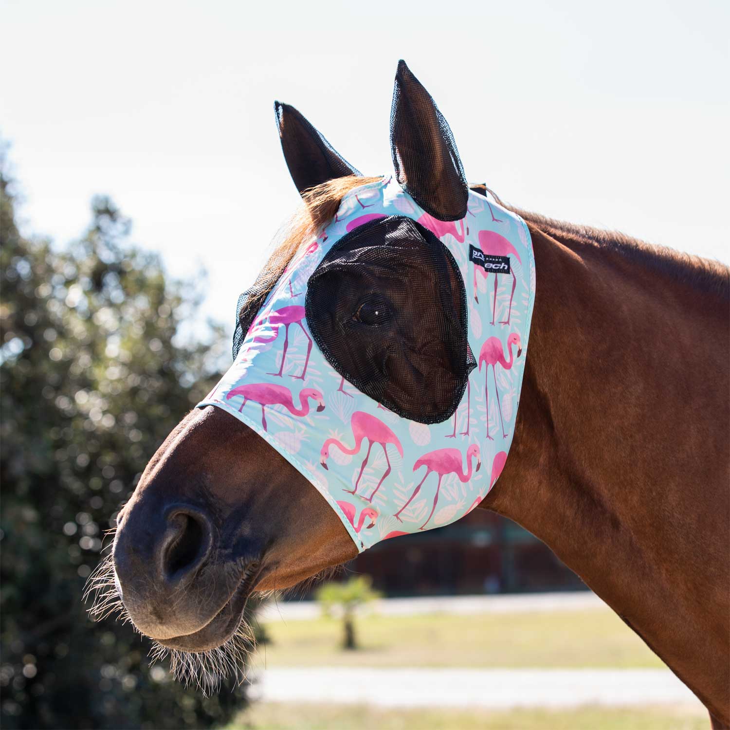 Maschera anti mosche in lycra con rete copriorecchie FLAMINGO